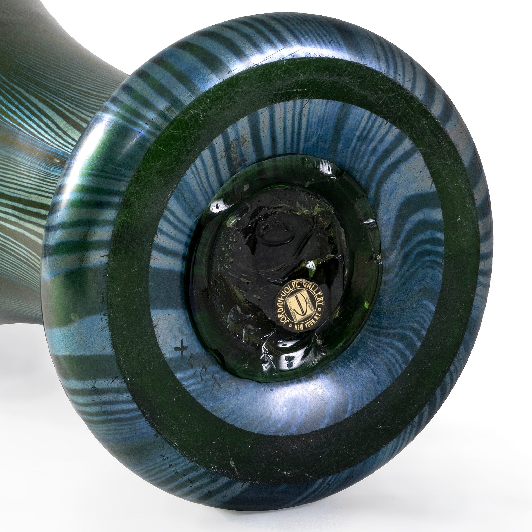 Tiffany Studios New York Monumental Peacock Vase - Handcrafted Art Glass Vase for Home Decor, Luxury Gift & Collector's Item | Perfect for Living Room, Office & Wedding Centerpiece