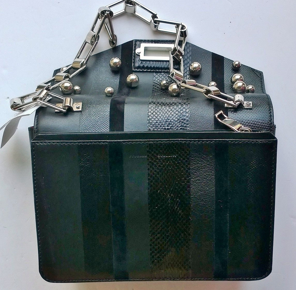 Proenza Schouler Hava Chain Handbag with Silver Hardware - Luxury Designer Crossbody Purse for Women, Perfect for Evening Out & Special Occasions