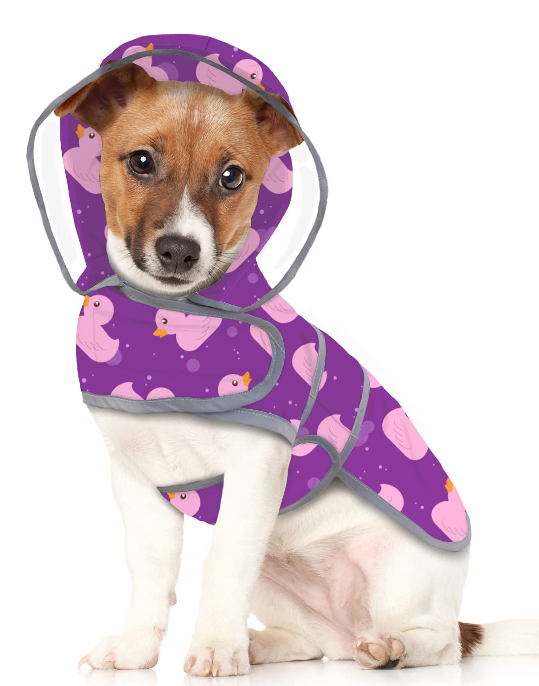 HDE Waterproof Dog Raincoat with Clear Hood - Lightweight Rain Jacket Poncho for Small, Medium & Large Dogs - Adjustable & Breathable - Purple (Size S) - Perfect for Walking, Hiking & Outdoor Adventures