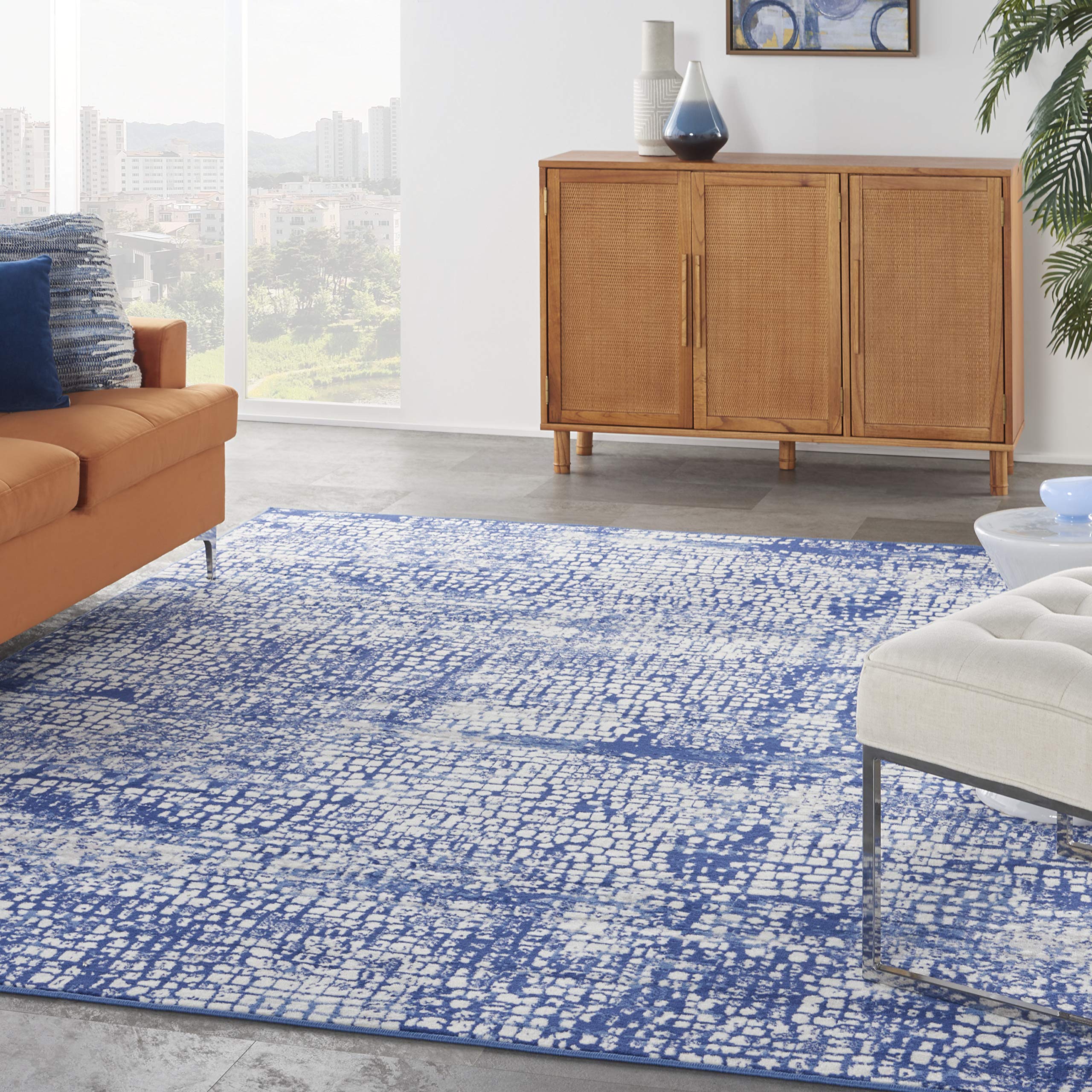 Nourison Whimsicle Abstract Ivory Navy 8'4