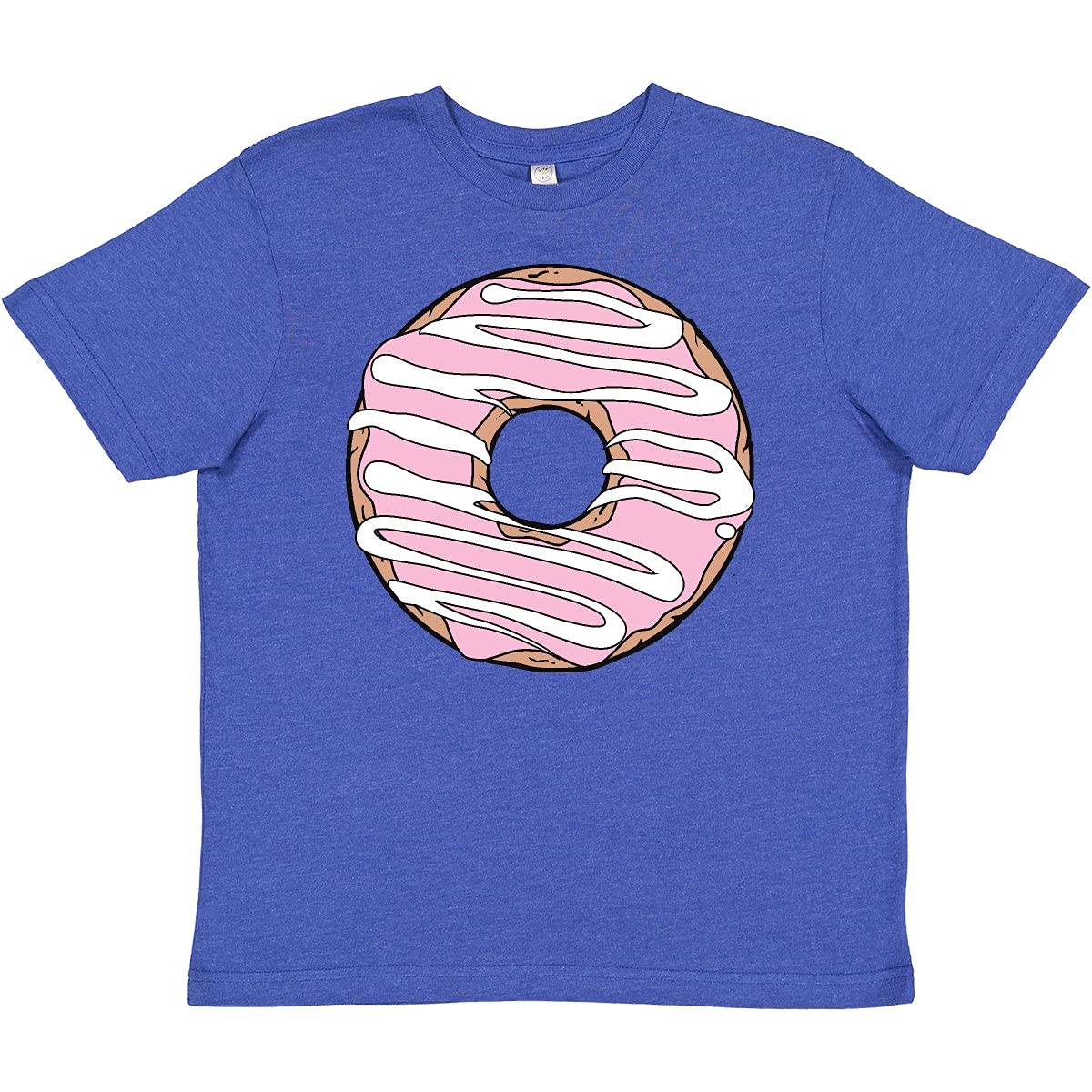 Inktastic Pink Donut Doughnut Glazed Icing Frosting Graphic Youth T-Shirt - Cute Casual Outfit for Donut Lovers & Sweet Treat Enthusiasts