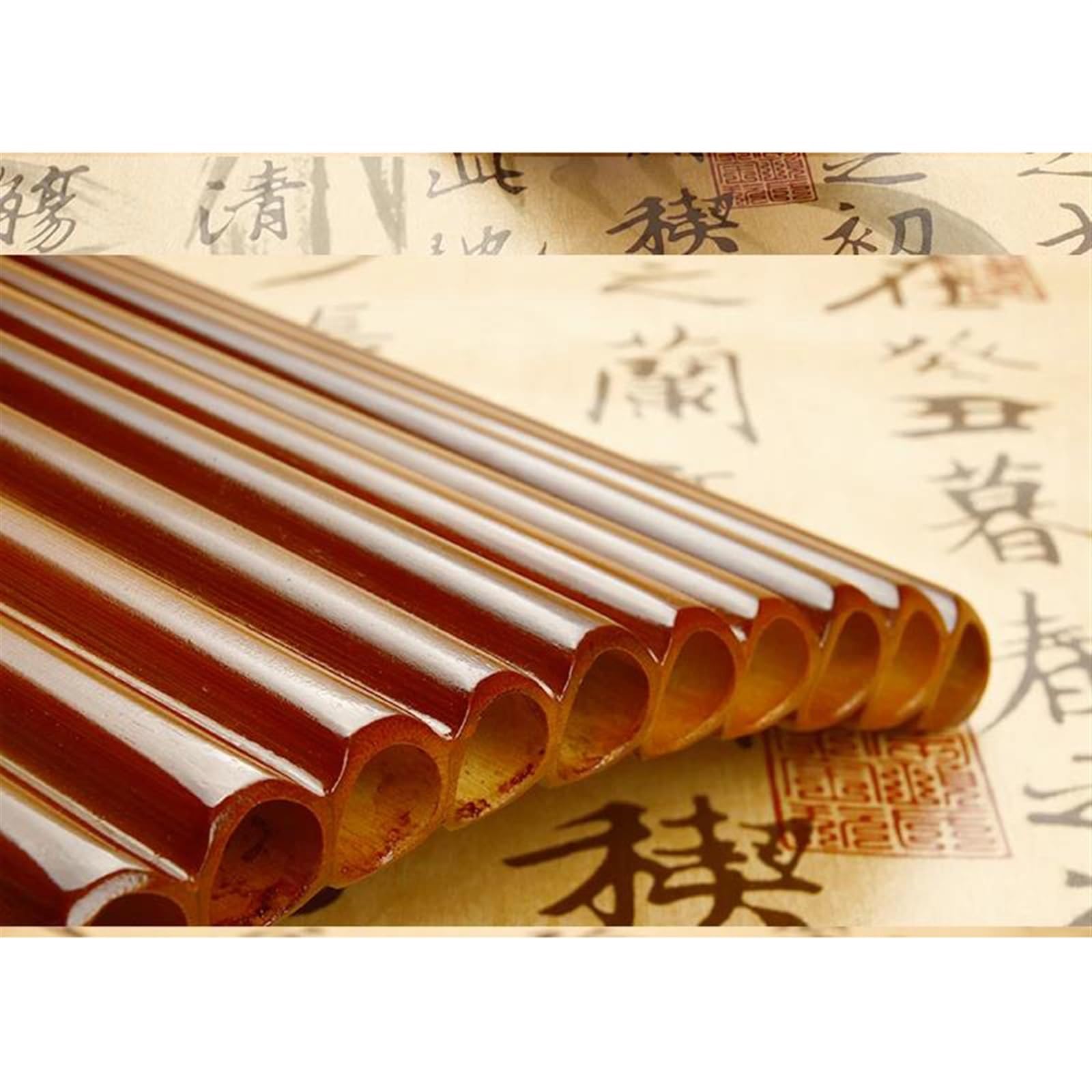 Handmade Pan Flute, 25-Pipe Wooden Wind Instrument, Traditional Chinese Musical Instrument, Professional Panpipe (Right Color) - Perfect for Folk Music, Meditation, and Cultural Performances