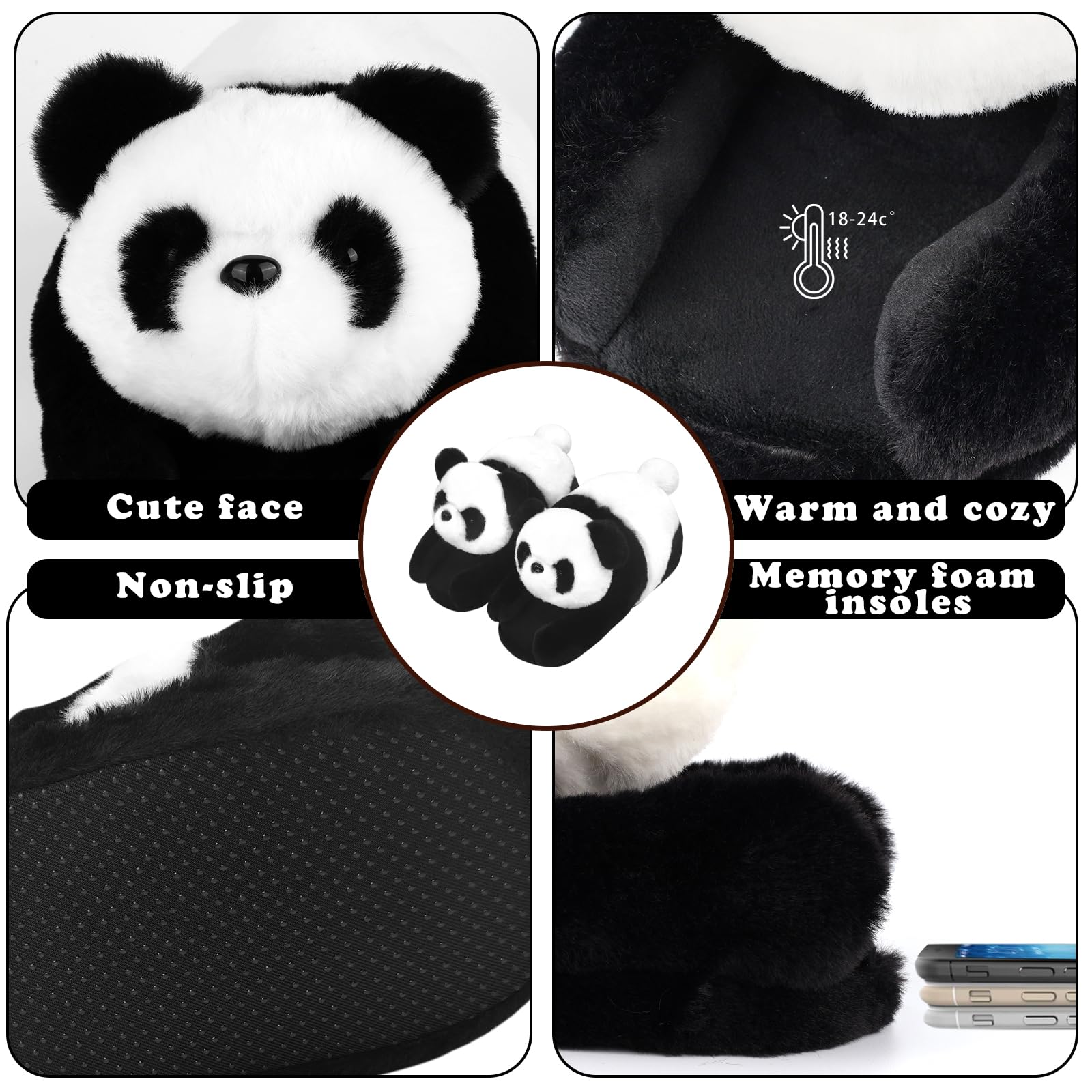 Funny Animal Slippers for Women - Cute Cartoon Fluffy House Slippers with Soft Memory Foam | Cozy Cotton Indoor Slides for Home, Lounge & Spa | Perfect Birthday Gift for Her
