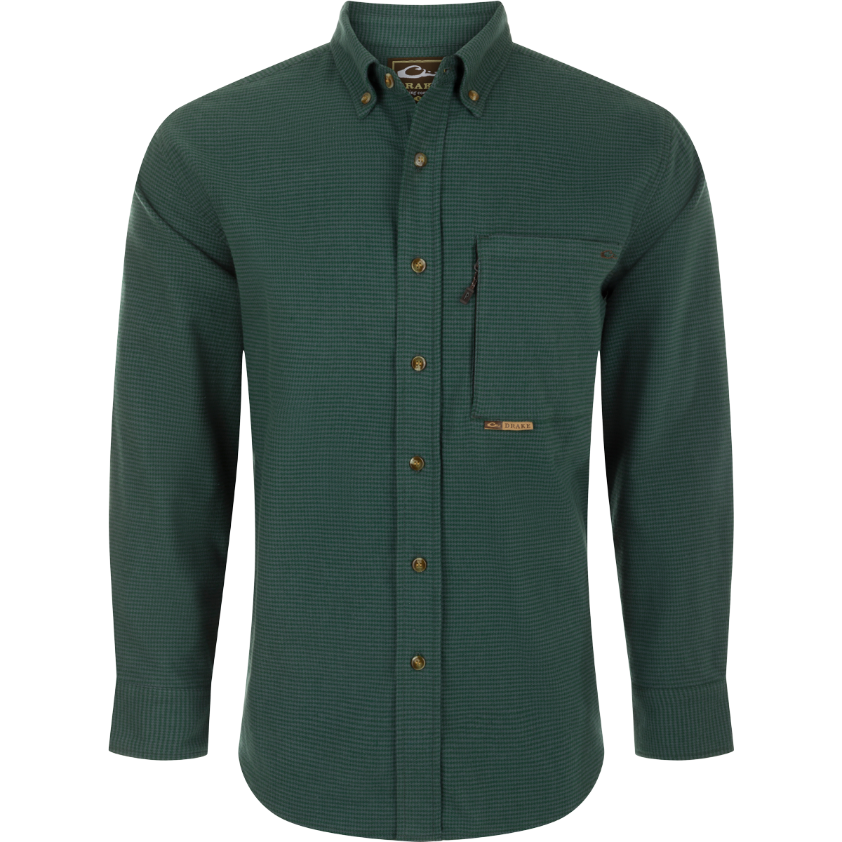 Stylish Autumn Brushed Twill Houndstooth Button Down Long Sleeve Shirt for Men | Comfortable Casual & Office Wear | Perfect for Fall Outfits and Business Casual Occasions