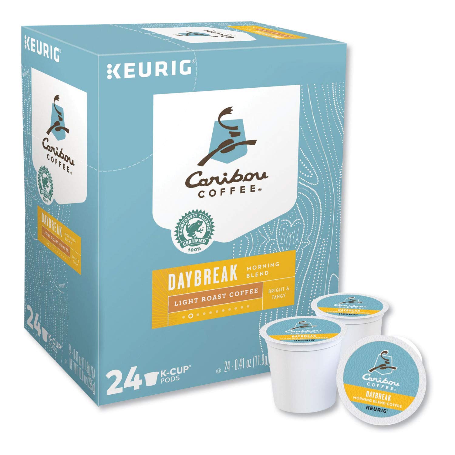 Caribou Coffee Daybreak Morning Blend K-Cups for Keurig Brewers - 96 Count (24 Count Pack of 4) | Medium Roast Coffee Pods | Perfect for Home & Office Morning Brews