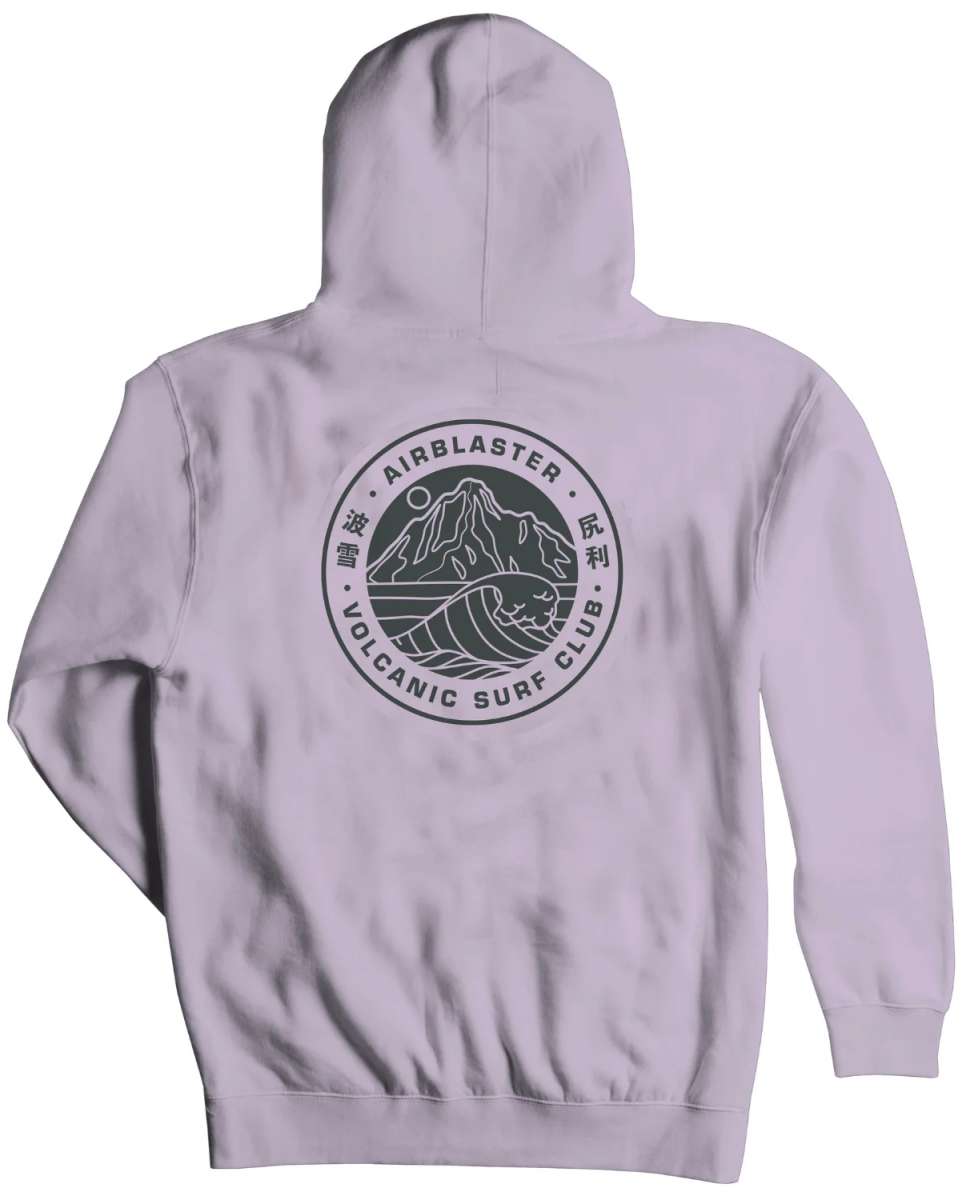 Airblaster Volcanic Surf Club Hoodie 2024 - Premium Fleece Pullover for Surfing & Outdoor Activities - Warm & Stylish Winter Hooded Sweatshirt for Men & Women