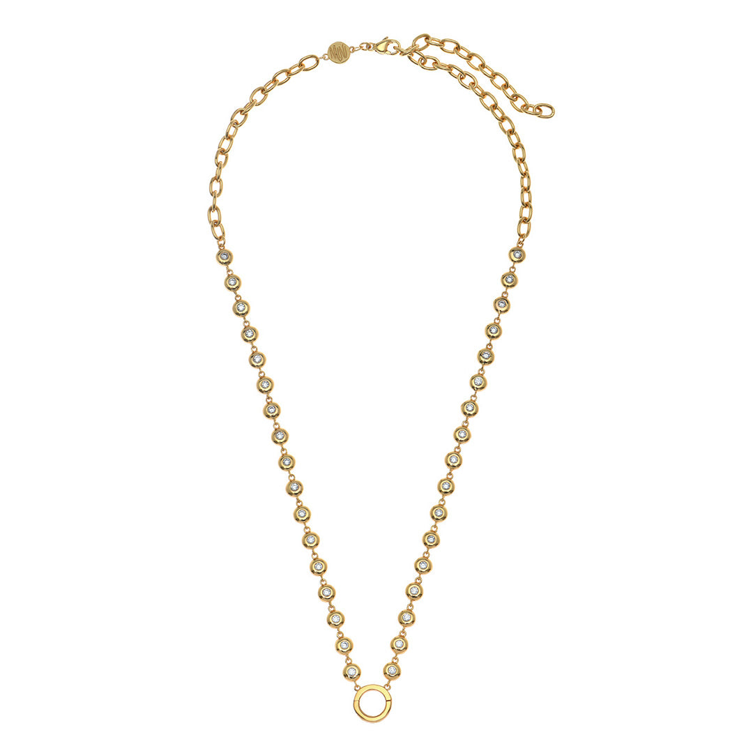Goldbug Collection Bezel Charm Necklace - Elegant Layering Jewelry for Women, Dainty Pendant Necklace for Everyday Wear, Perfect Gift for Her, Birthday, Anniversary & Special Occasions