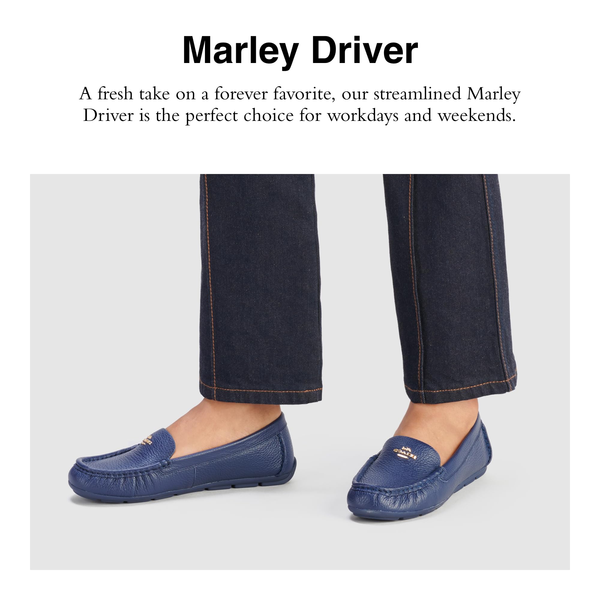 Coach Women's Marley Driver Loafer - Comfortable Slip-On Shoes for Work, Travel & Casual Wear | Premium Leather Loafers for Women