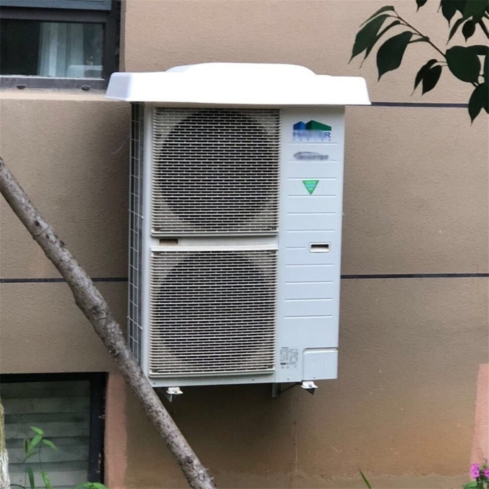 Heavy Duty PVC Outdoor Air Conditioner Cover - Waterproof & UV Resistant AC Unit Protector for 1/1.5/2/3 Ton Units (95x43cm, White) - Easy Installation Weather Shield for Home & Commercial Use - Perfect for Rain, Snow & Extreme Weather Protection