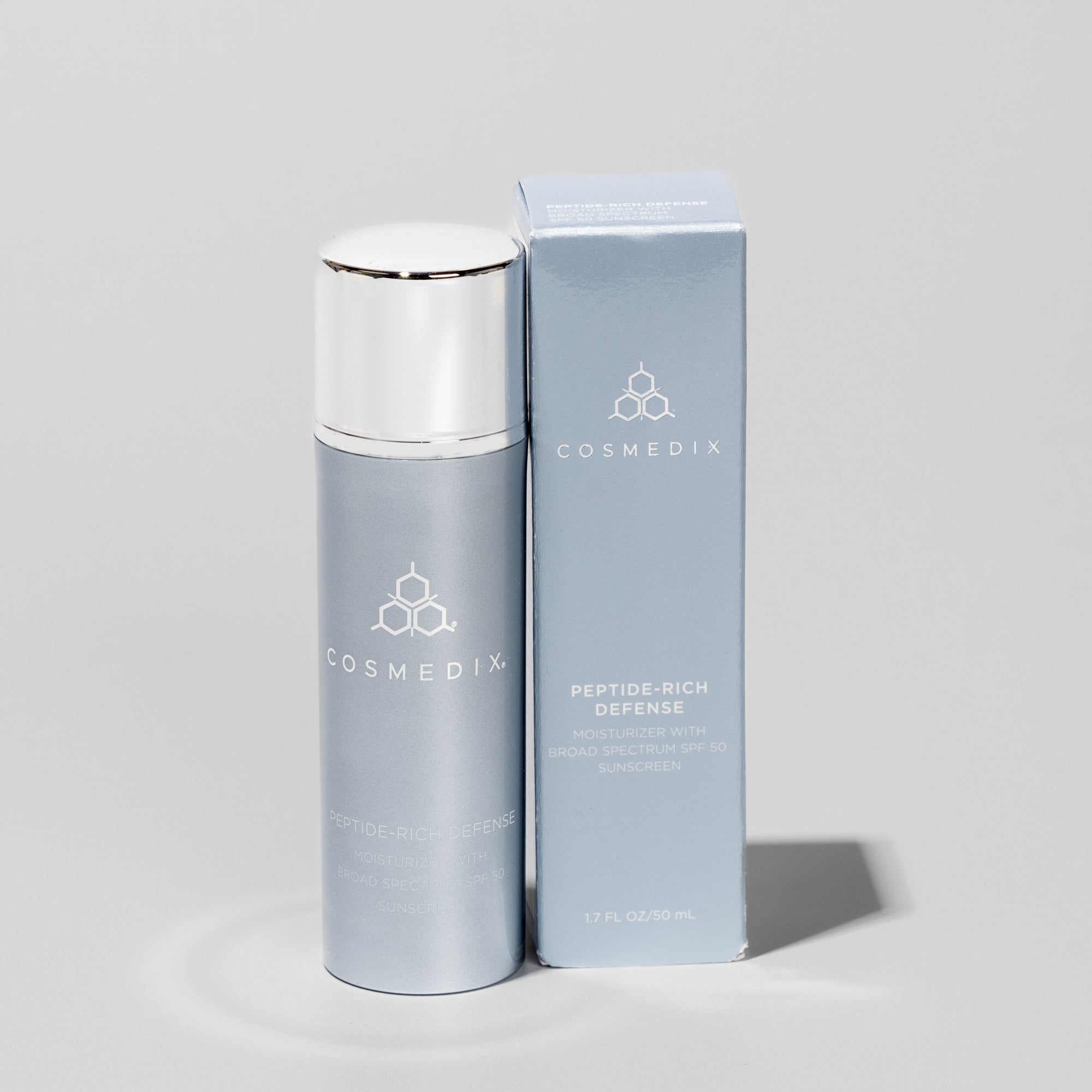 Peptide Rich Defense SPF 50 Sunscreen - Anti-Aging Face Moisturizer with Broad Spectrum Protection | Daily Use for Outdoor Activities & Skincare Routine