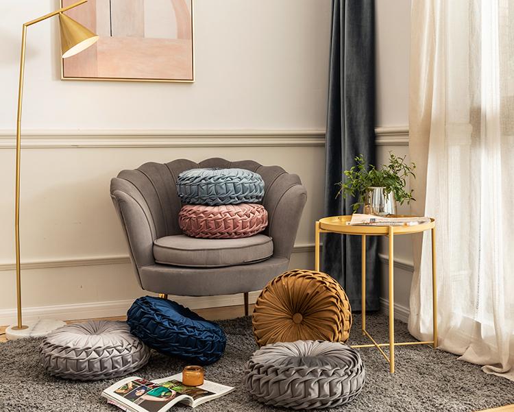 Dusty Tones Pleated Velvet Throw Pillow Covers - Soft Decorative Cushion for Sofa, Bed & Home Decor - Perfect for Living Room, Bedroom & Dorm Styling