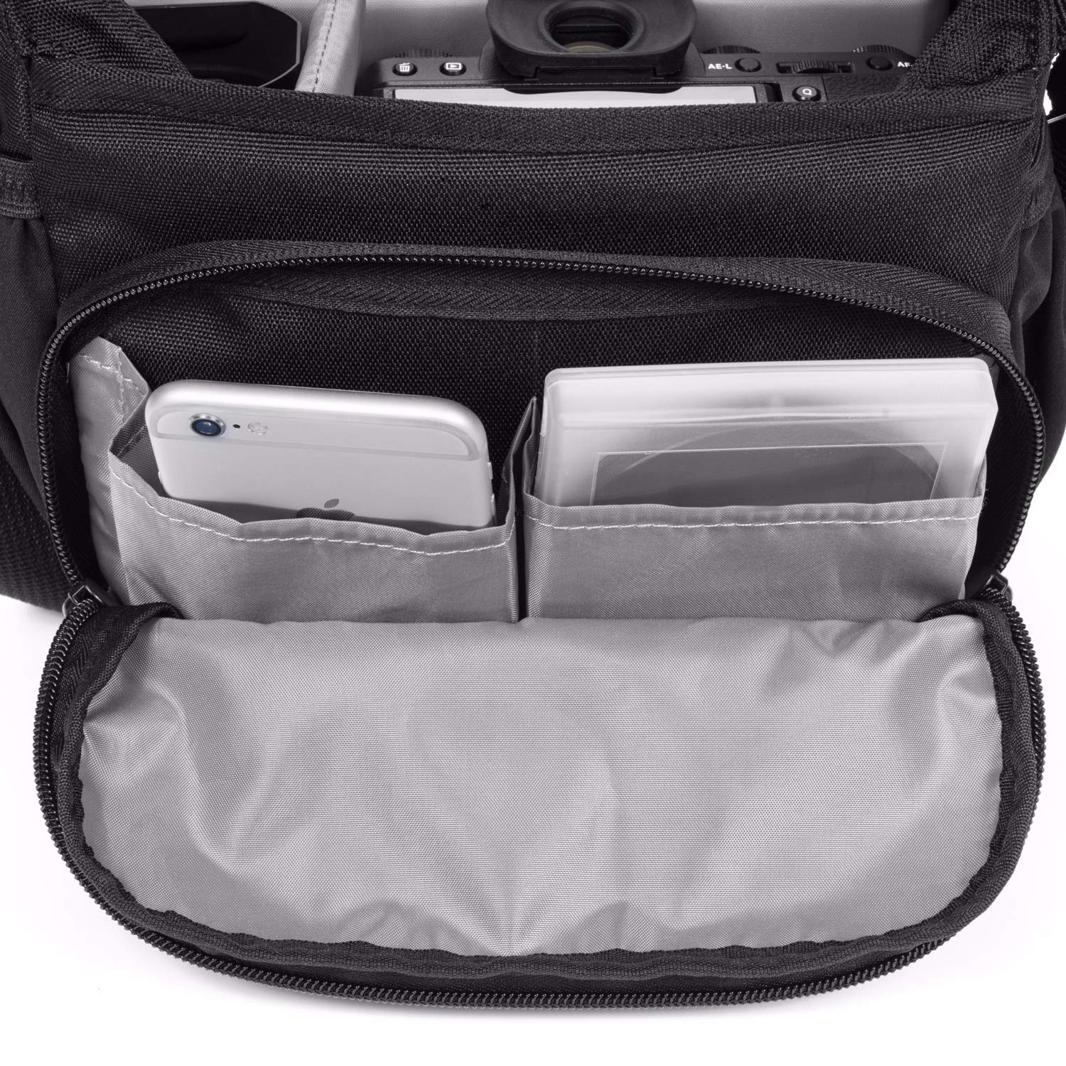 Tamrac Rally 2 v2.0 DSLR Camera Bag - Waterproof Shoulder Bag for Compact Mirrorless Cameras & Photography Accessories with Tablet Sleeve - Perfect for Travel, Street Photography & Outdoor Shoots - Black