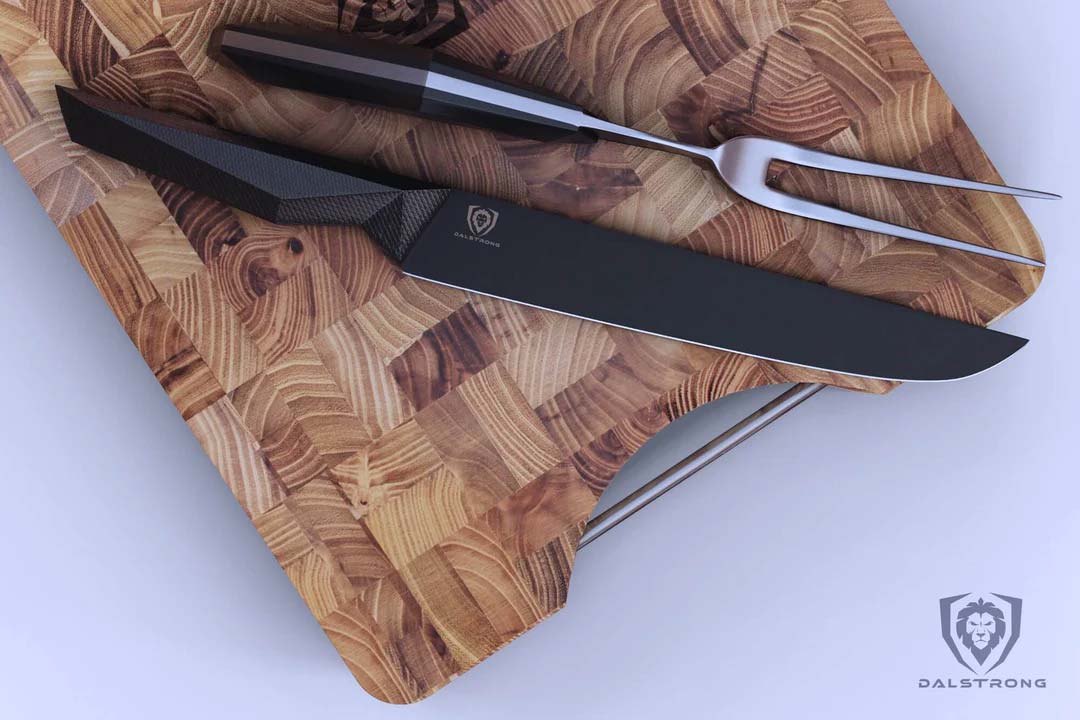 Premium Dalstrong Carving Knife & Fork Set - 9