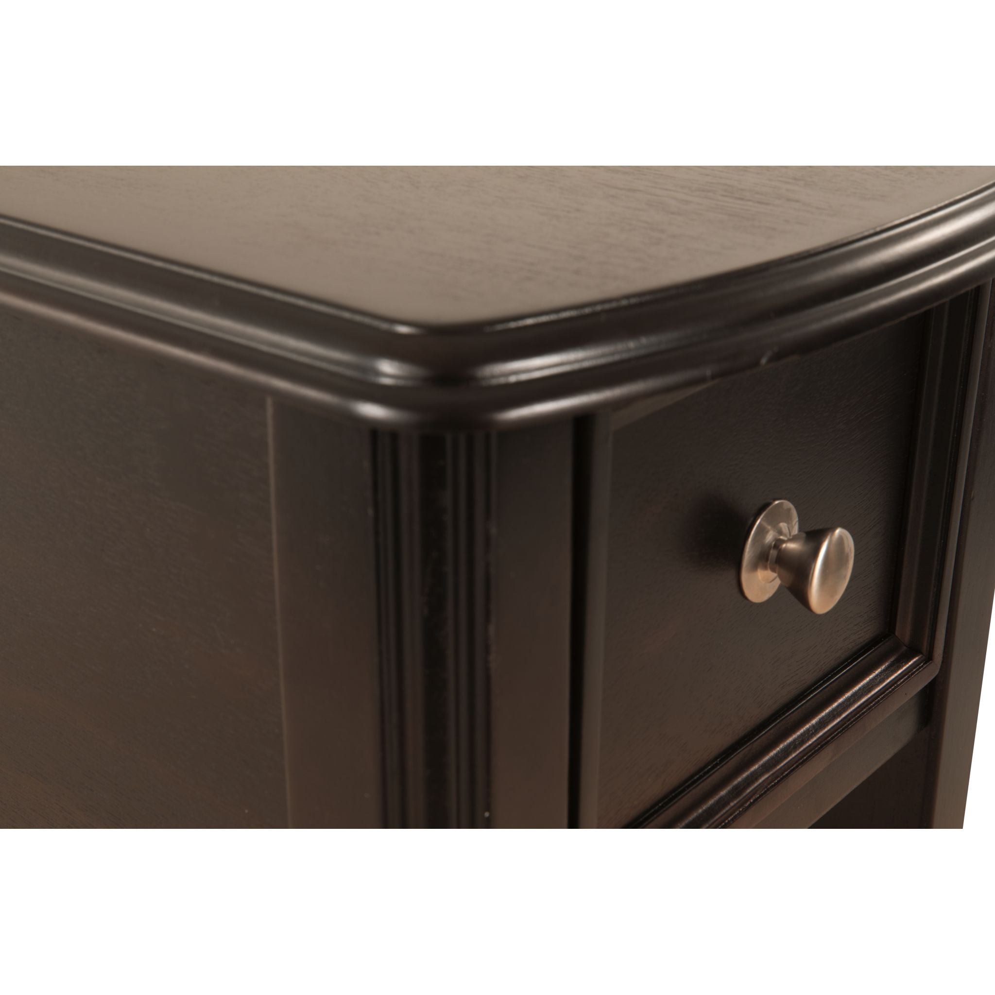 Breegin Black Chairside Table - Small Side Table for Living Room, Bedroom, Office - Compact End Table with Sturdy Metal Frame for Home Decor