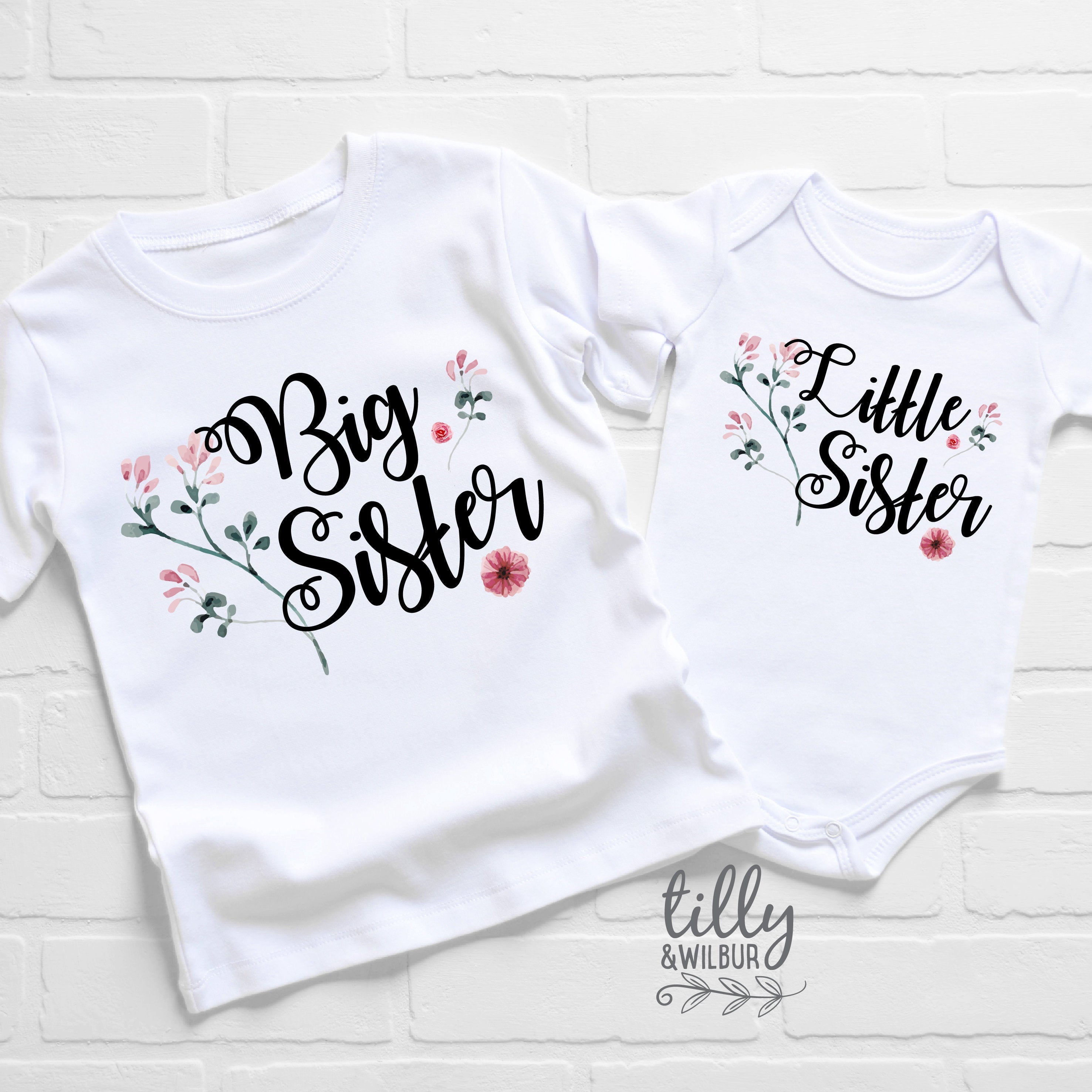 Big Sister Little Sister Matching Outfits - Cute Coordinating Sister Clothes for Photos, Holidays & Family Events