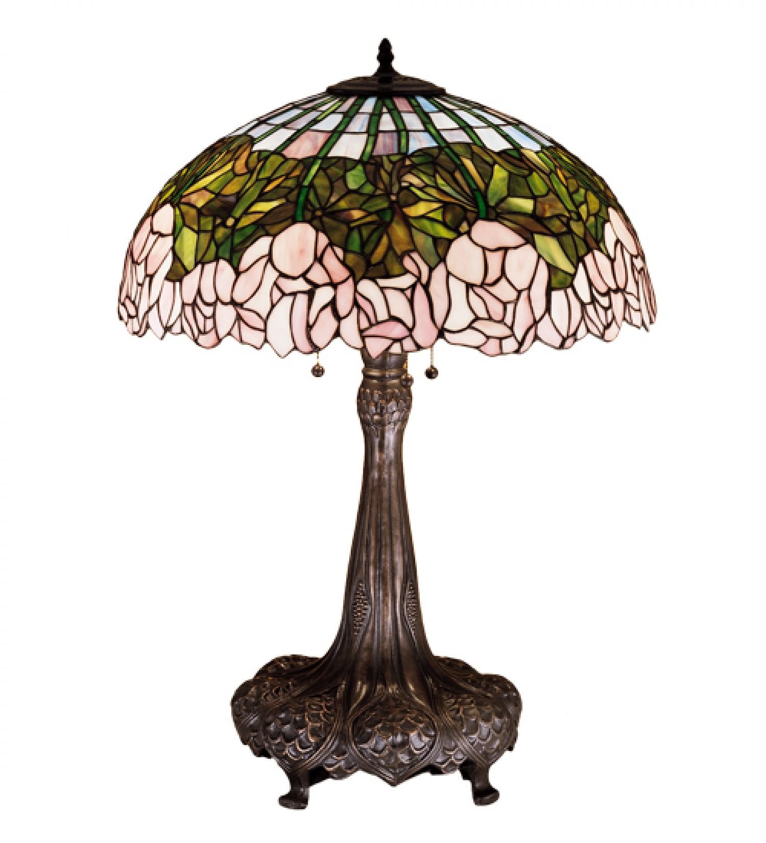 StarSun Depot 31 Inch Height Vintage Cabbage Rose Table Lamp with Fabric Shade - Perfect for Bedroom Nightstand, Living Room End Table, or Office Desk Lighting