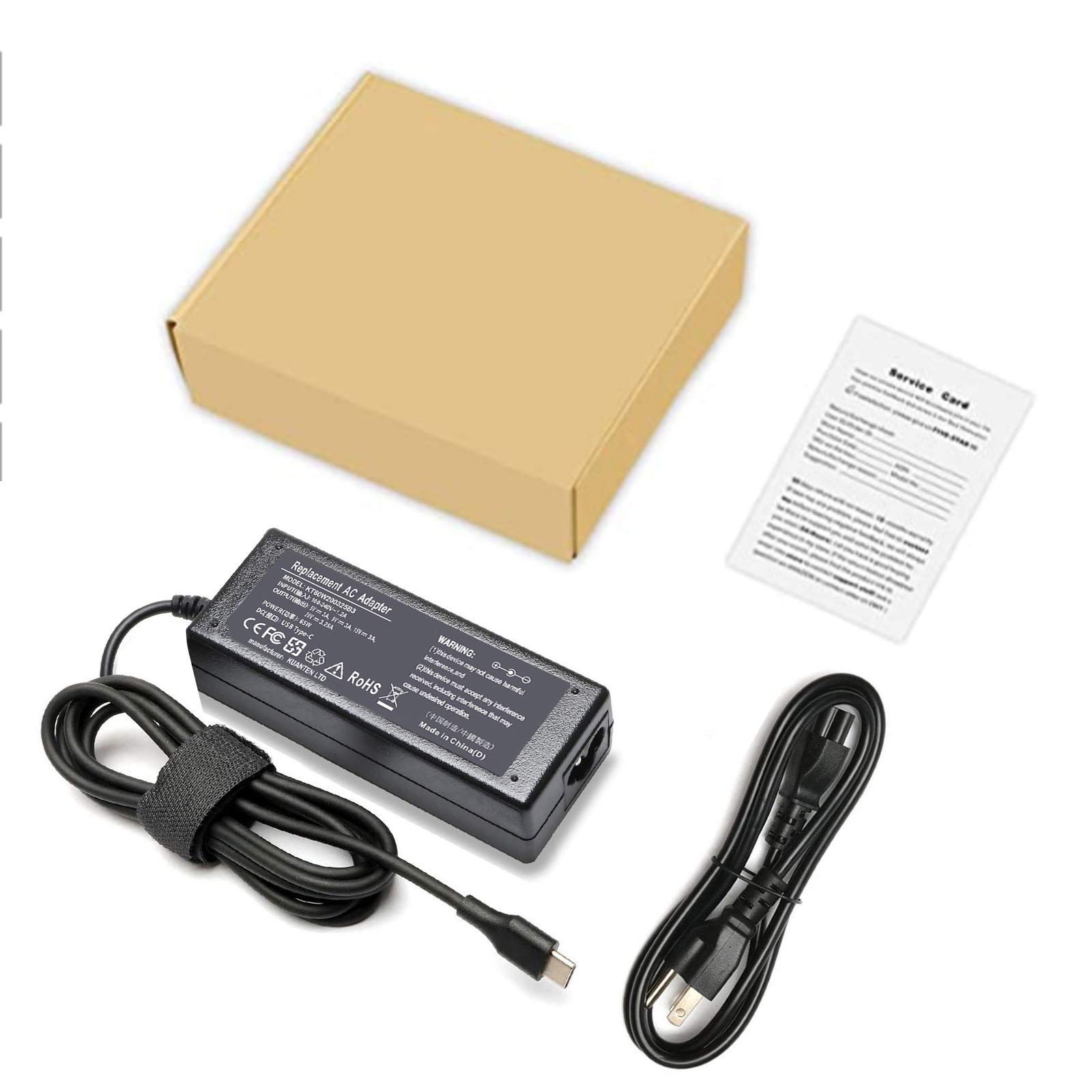65W 45W USB C Laptop Charger - Fast Type C AC Adapter Compatible with HP Spectre x360, Chromebook 14, Elite Dragonfly & More | Universal Power Supply for Home, Office & Travel Charging