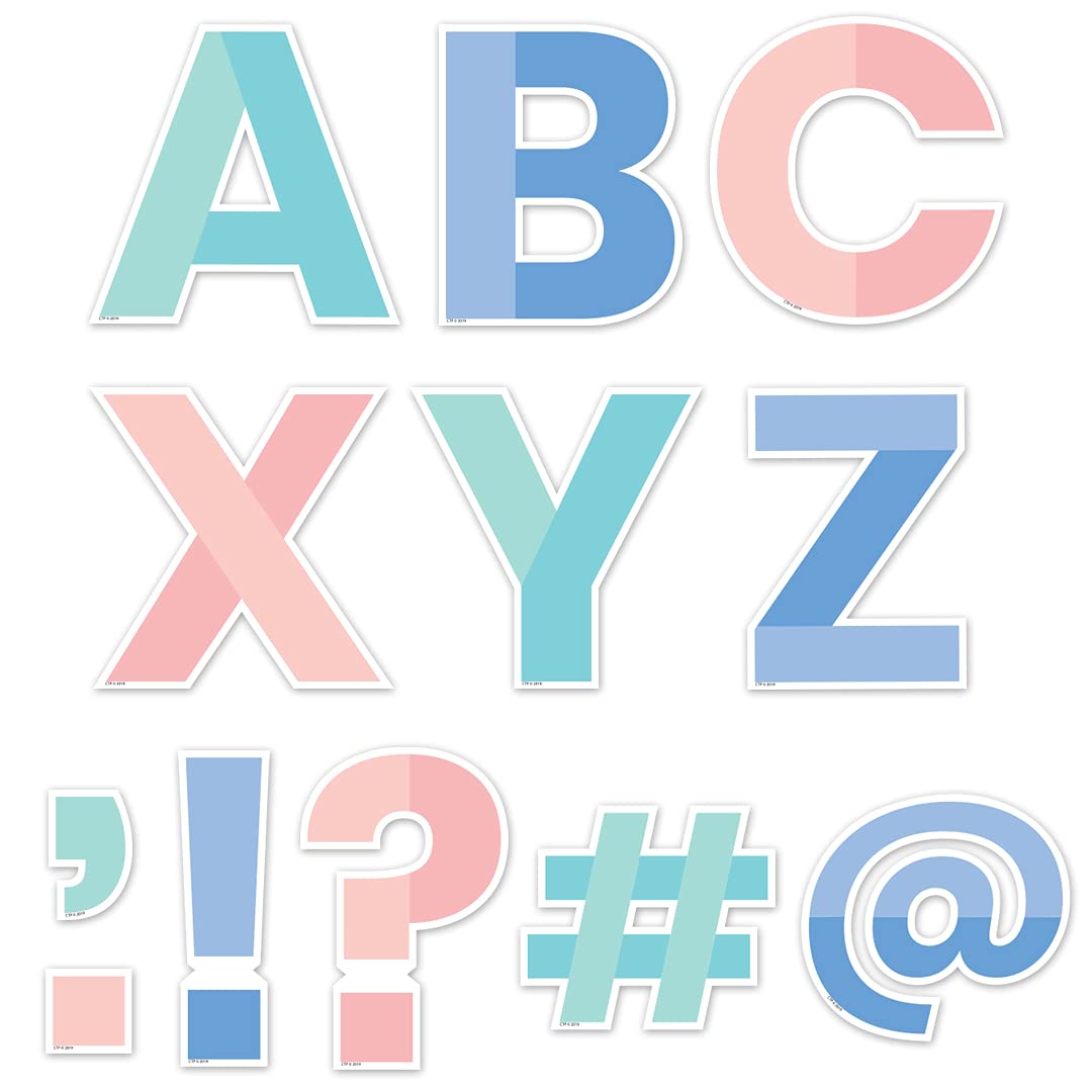 CTP Color Block Punch-Out Letters for Classroom – Essential Homeschool & Teacher Supplies – Top Back To School Learning Tools 8656 – Perfect for Bulletin Boards, DIY Crafts & Classroom Decor