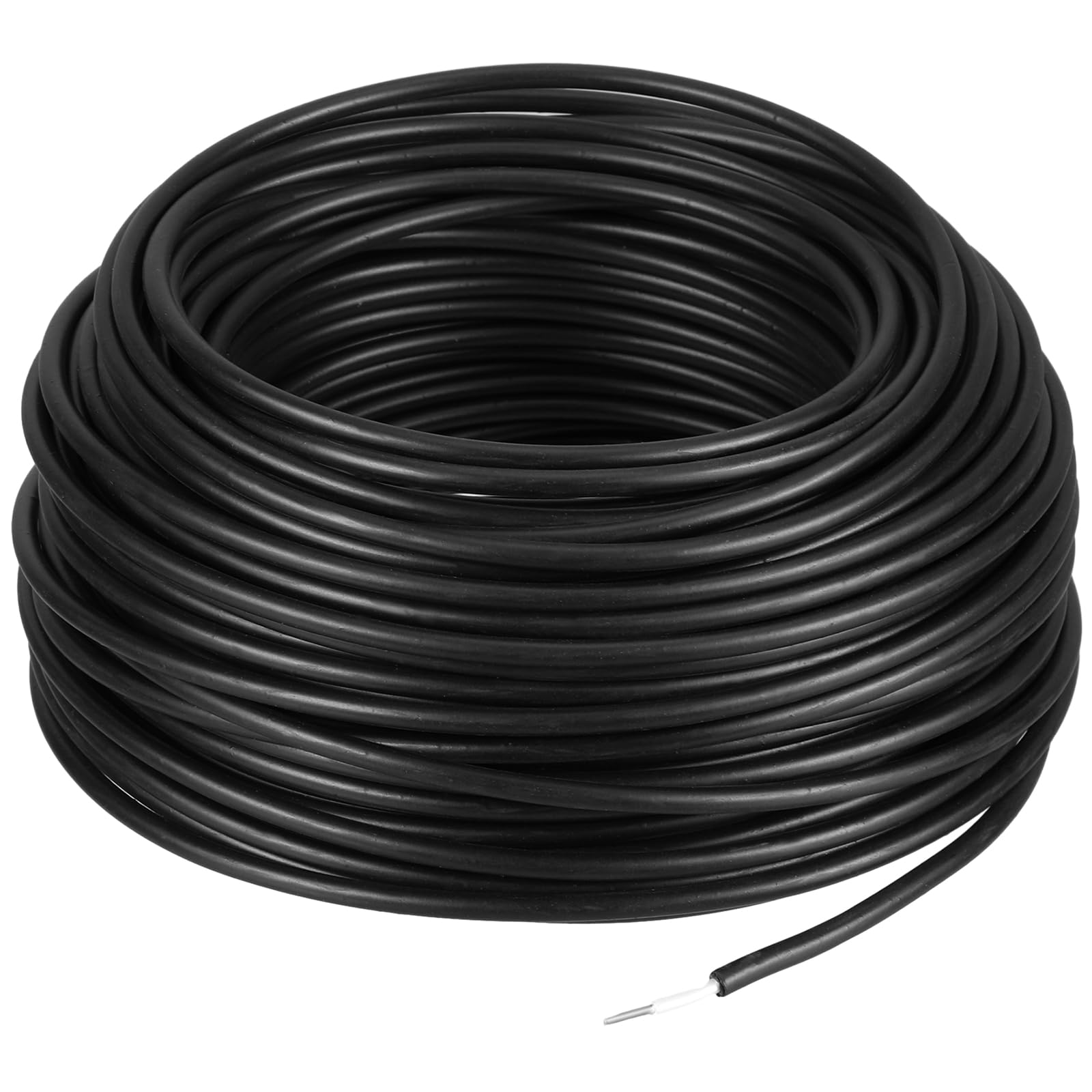 Kanayu 12 Gauge Double Insulated Underground Electric Fence Wire - 164ft Hard Cable with Plastic Reel for Livestock Containment & Farm Security | Weatherproof & Durable for Outdoor Use
