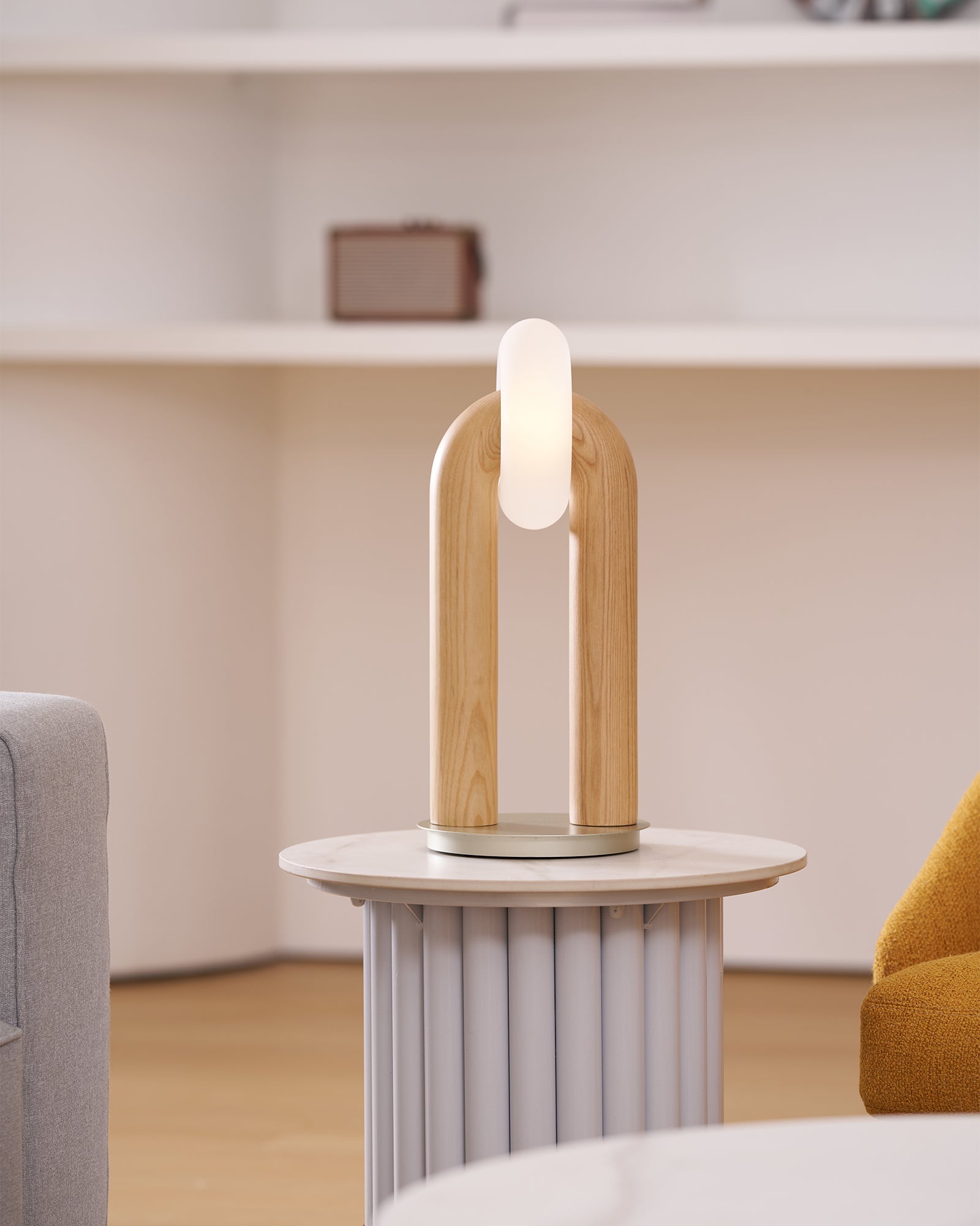 Arcadia Table Lamp - Modern LED Desk Light for Bedroom, Living Room & Office - Stylish Nightstand Lamp with Adjustable Brightness - Perfect for Reading, Working & Relaxing