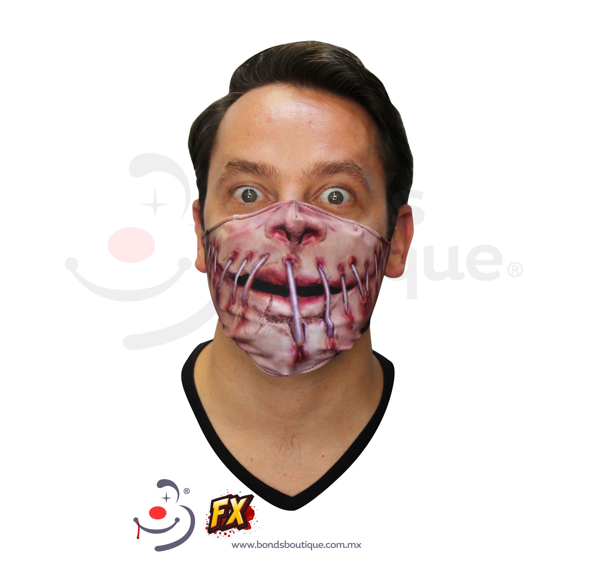 Halloween Face Masks - 3 Pack Disposable Halloween Face Coverings for Adults & Kids - Spooky & Fun Halloween Party Masks for Trick or Treat, Costume Parties & Halloween Events