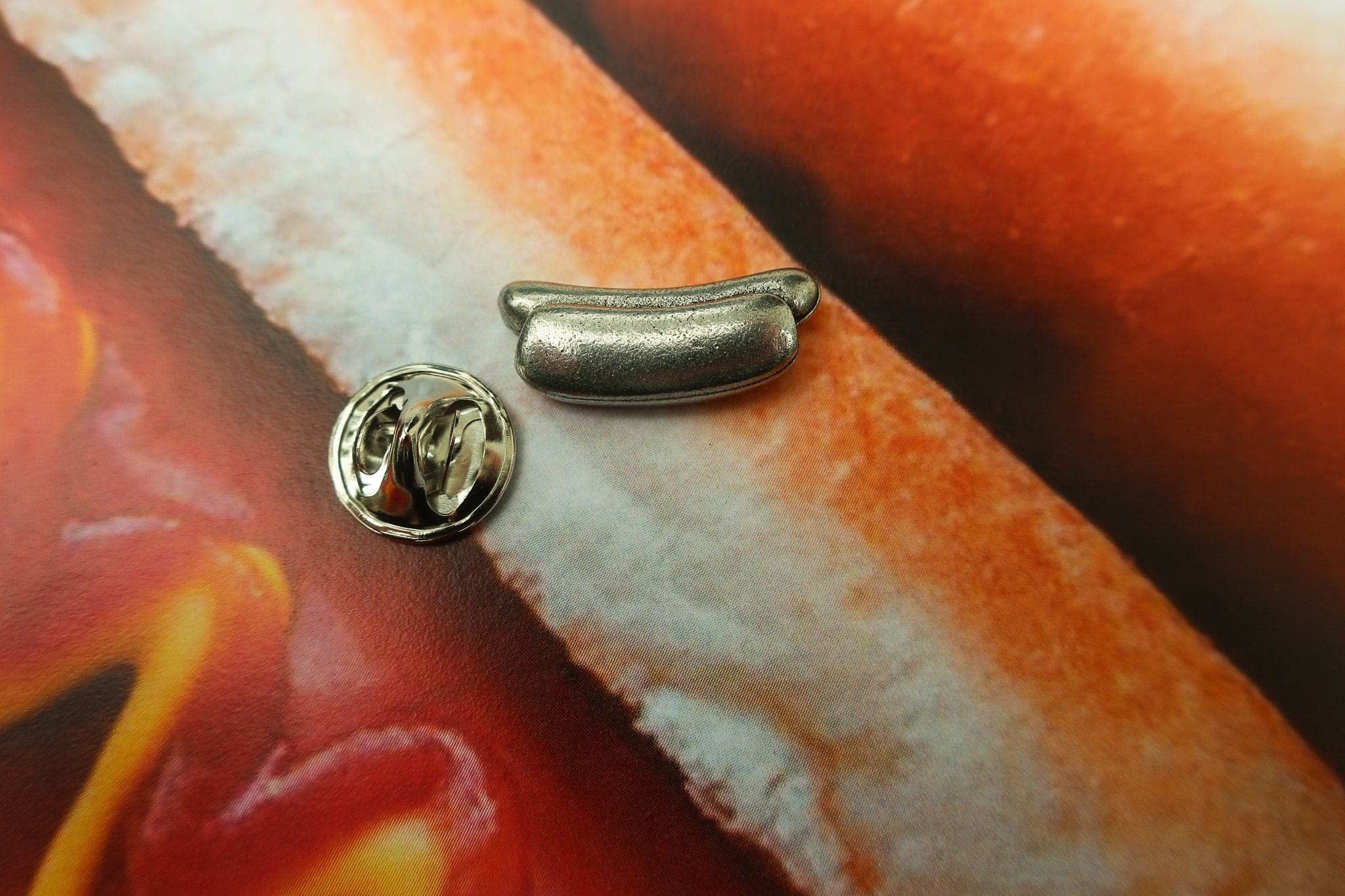 Jim Clift Design Hot Dog Lapel Pin - Unique Novelty Enamel Lapel Pin for Men & Women - Perfect for Suits, Blazers, Gifts & Collectibles