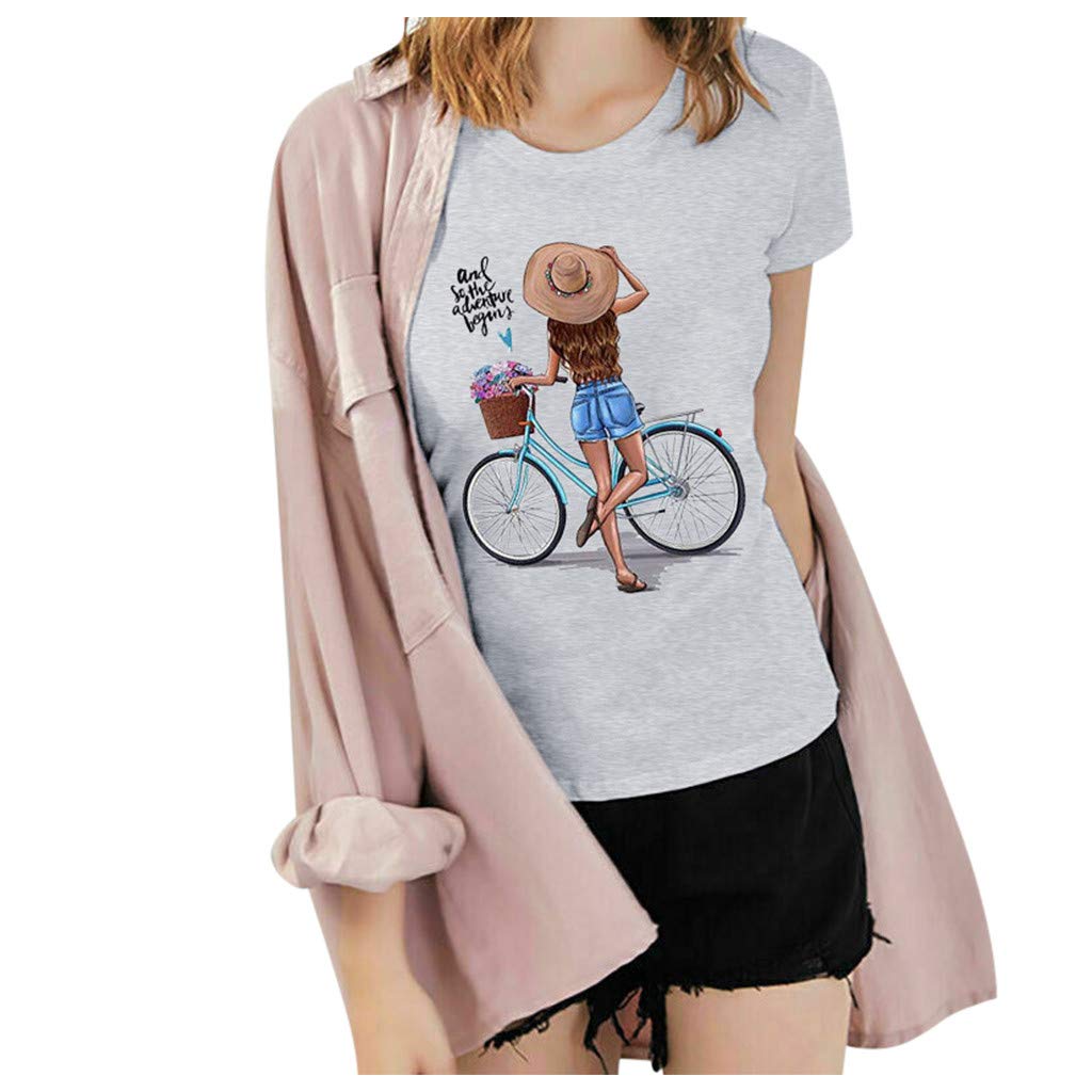 Women's Graphic T-Shirt - Casual Streetwear Pullover Blouse for Ladies | Perfect for Everyday Wear, Outings & Fashion Street Style