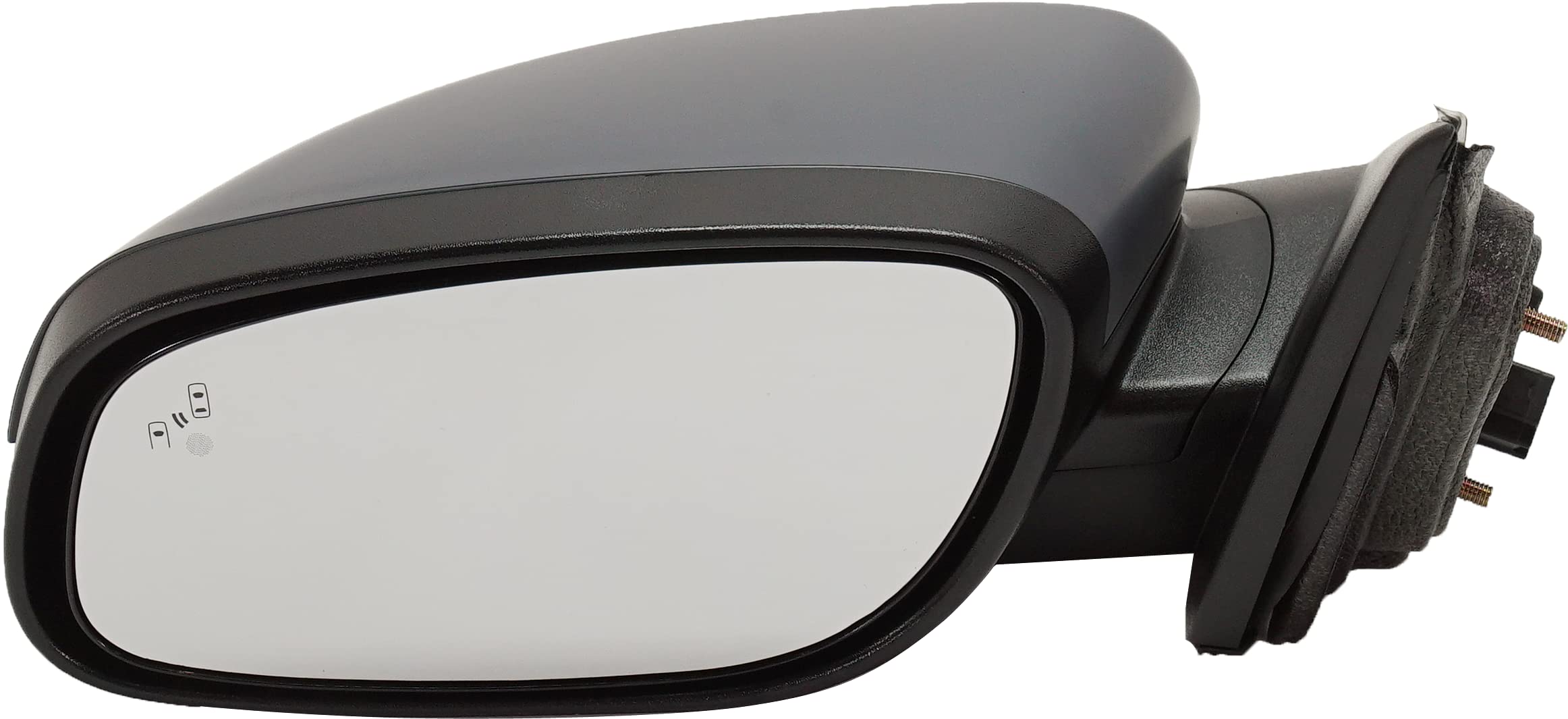 Heated Power Side Mirror with Turn Signal & Blind Spot Monitor for 2010-2019 Ford Taurus - Driver Side, Memory Function, Puddle Lamp, Paintable (Build Date Before May 2010) - Perfect for Winter Driving & Nighttime Safety