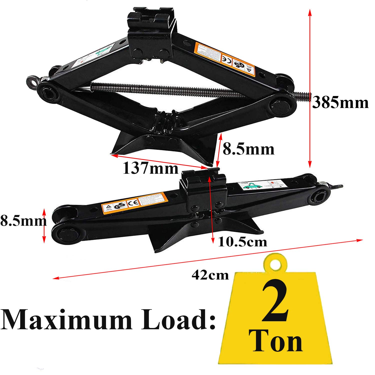 Heavy Duty Spare Tire Tool Kit with Lug Wrench Extension & Portable 2-Tone Scissor Jack - Compatible with Dodge Ram 1500 2002-2015 Models - Perfect for Roadside Emergencies & Off-Road Adventures