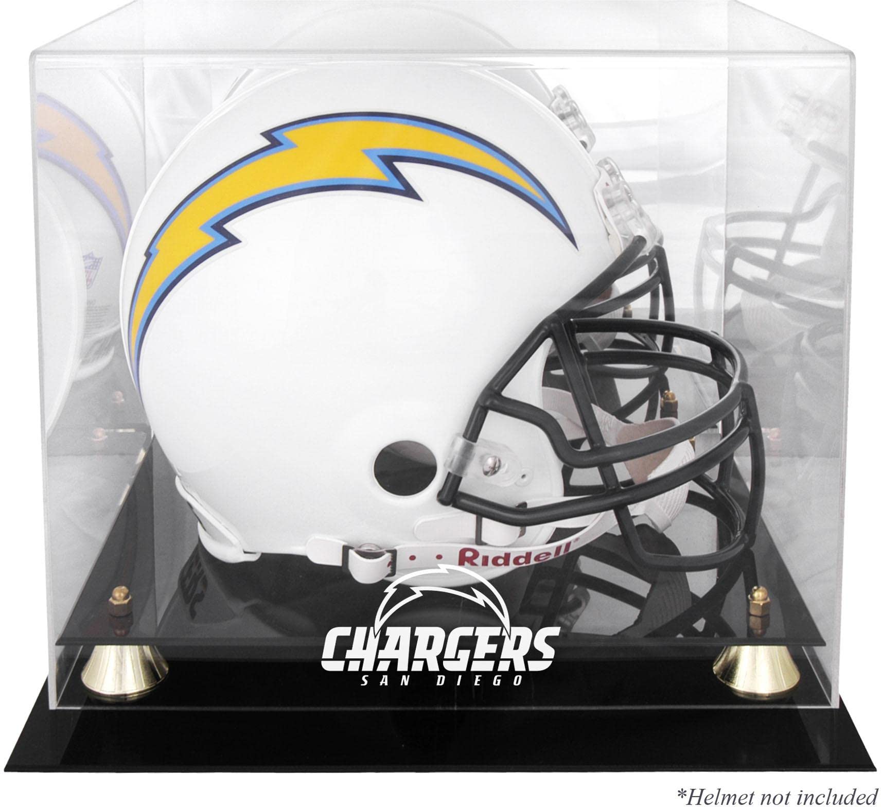 San Diego Chargers Football Helmet Display Case - Premium Acrylic Showcase for Collectors (Case Only) - Perfect for Home, Office, or Man Cave Decor