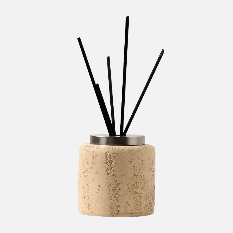 Natural Travertine Cave Stone Bathroom Accessories Set - Soap Dispenser, Toothbrush Holder & Tumbler - Spa Style Home Decor for Modern Bathrooms, Luxury Hotel Style Upgrade