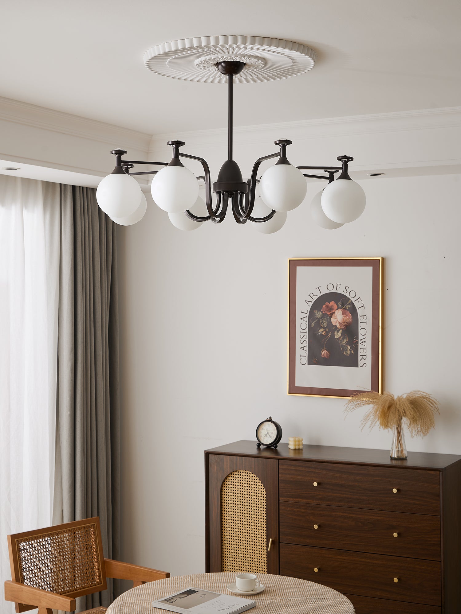 Isolde Crystal Chandelier - Elegant Modern Ceiling Light Fixture for Dining Room, Living Room & Bedroom | Dimmable LED Lighting for Home Decor