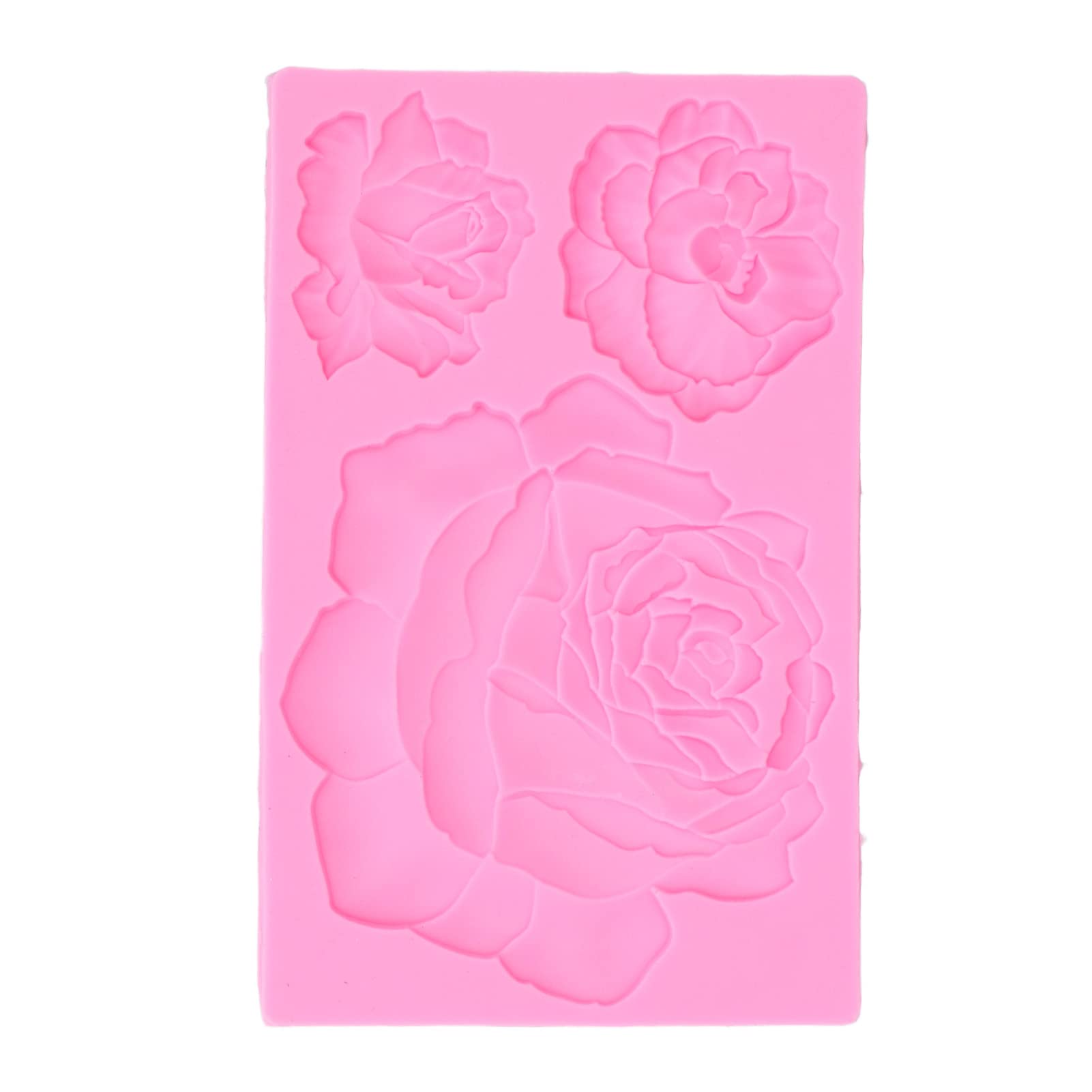 FIYO Silicone Mold Making Kit for Resin, Chocolate, Soap - DIY Home & Kitchen Craft Supplies - Flower Silicone Molds (Pink, 1-Pack) - Perfect for Cake Decorating, Candle Making & DIY Gifts
