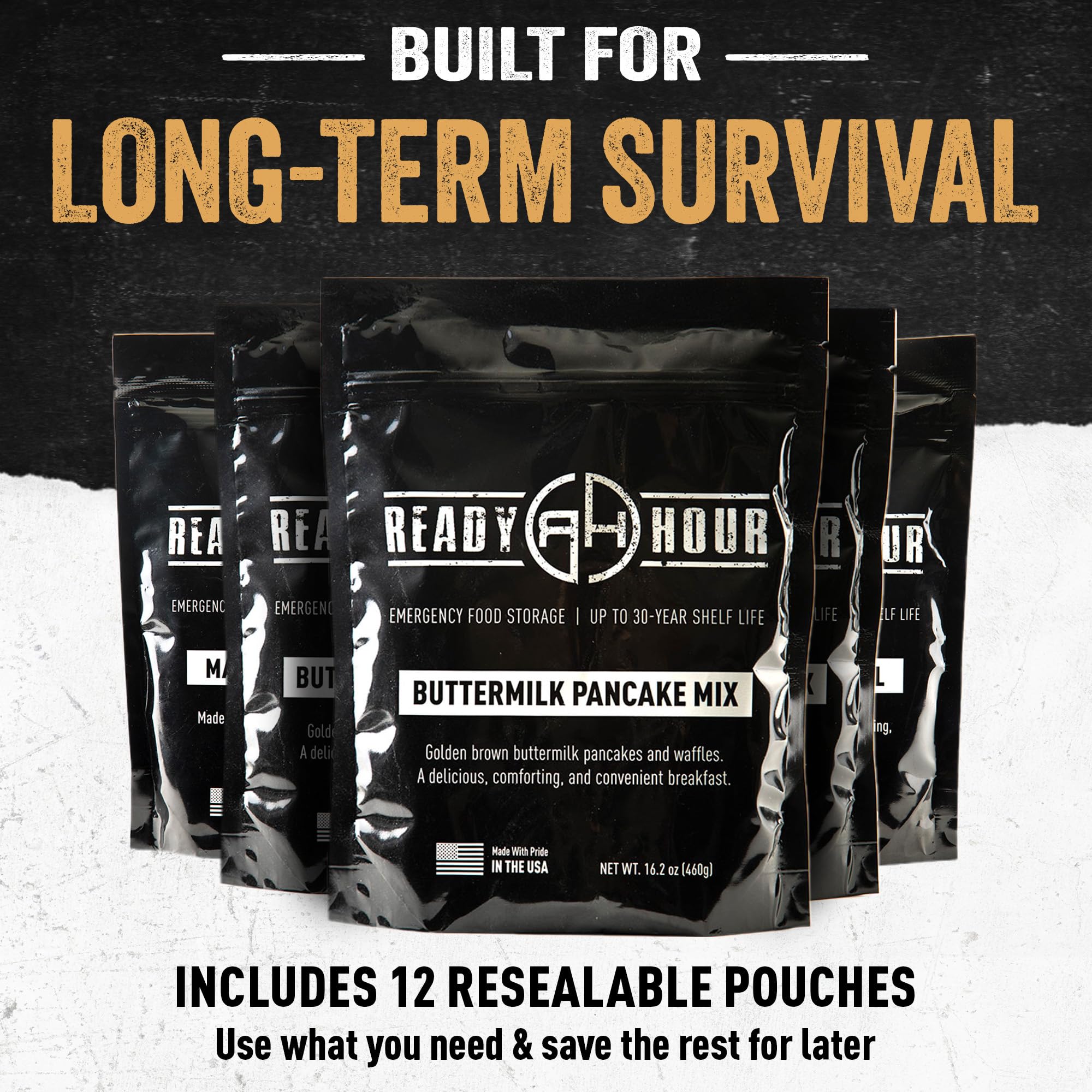 Ready Hour Breakfast Bucket - 128 Servings Emergency Food Supply with 25-Year Shelf Life | Survival Food Kit in Flood-Safe Container for Camping, Emergencies & Disaster Preparedness