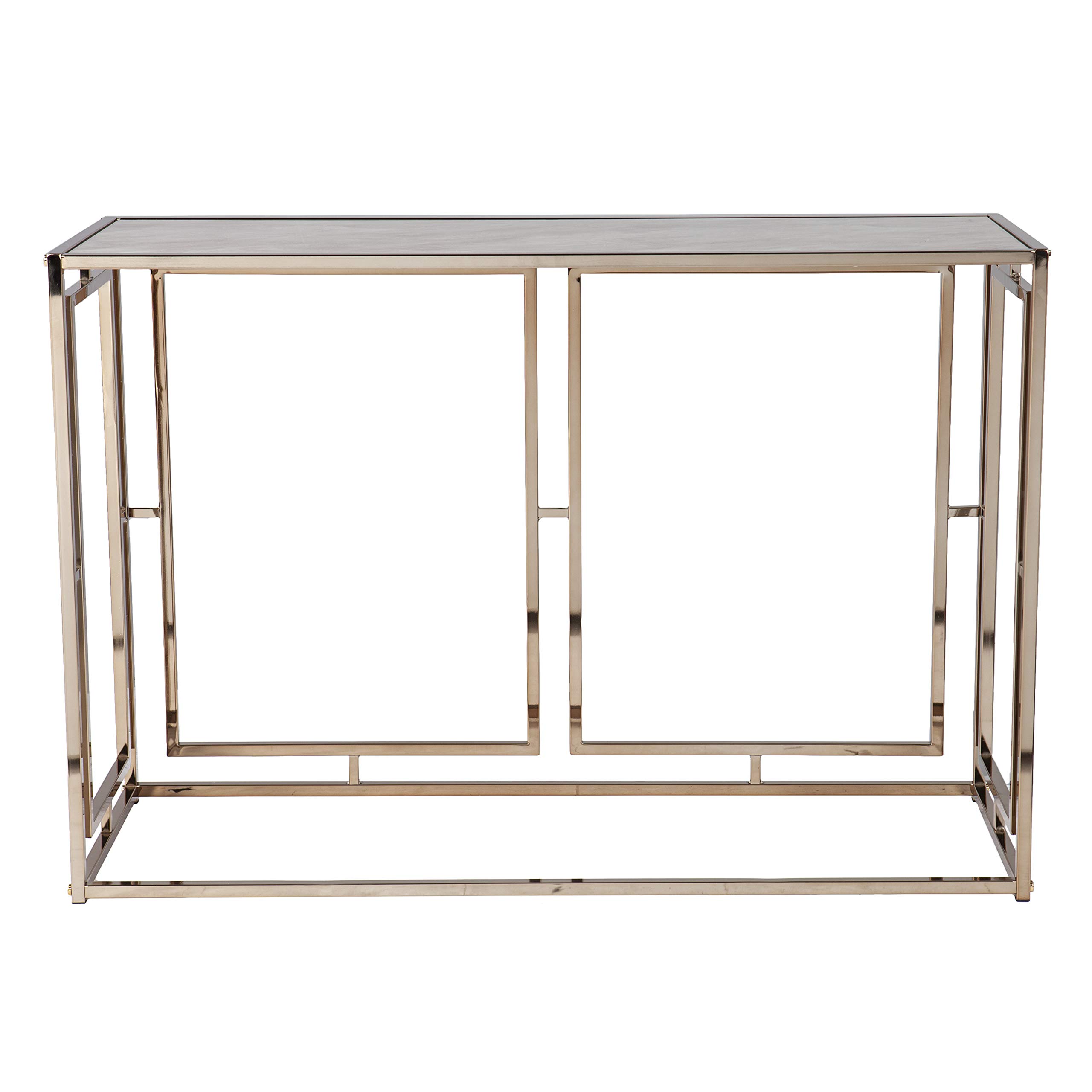 SEI Furniture Simondley Console Table - Champagne Gold Finish, Entryway Sofa Table, Hallway Accent Table for Living Room, Bedroom, or Foyer Decor