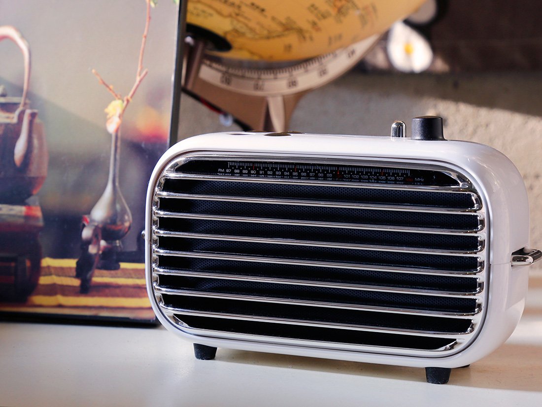 LoFree Poison Wireless Bluetooth Speaker - Portable Waterproof Speaker with Rich Bass, 20H Playtime, White - Perfect for Outdoor, Travel, Beach & Party