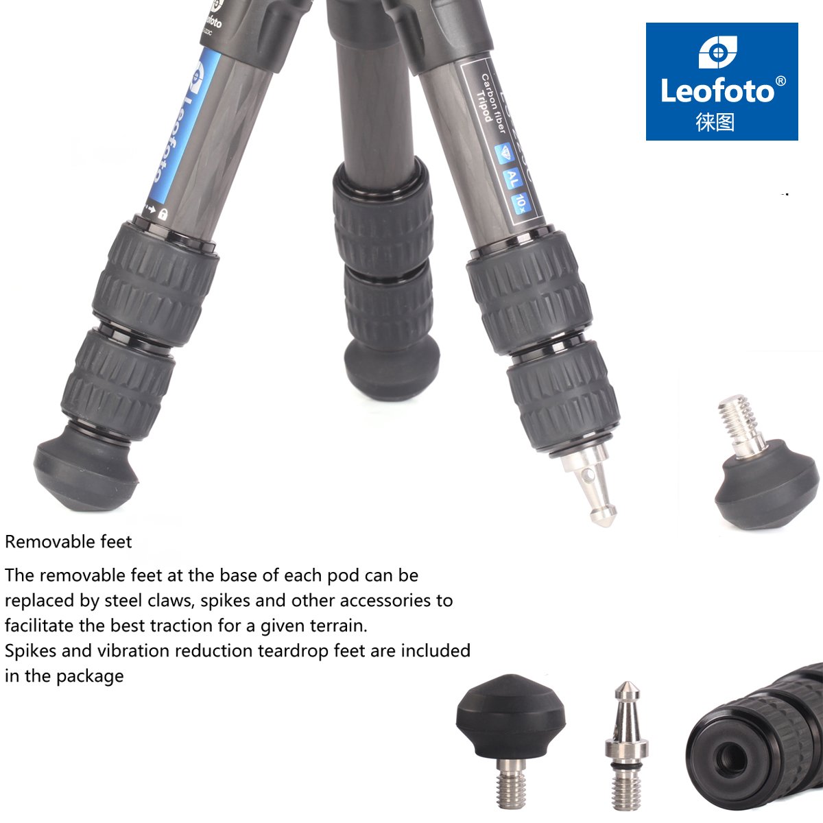 Leofoto Ranger LS-223C+LH-25 Carbon Fiber Tripod with Ball Head - 3 Angle Adjustable Legs for Macro, Landscape & Travel Photography - Professional Camera Tripod for DSLR & Mirrorless Cameras - Black