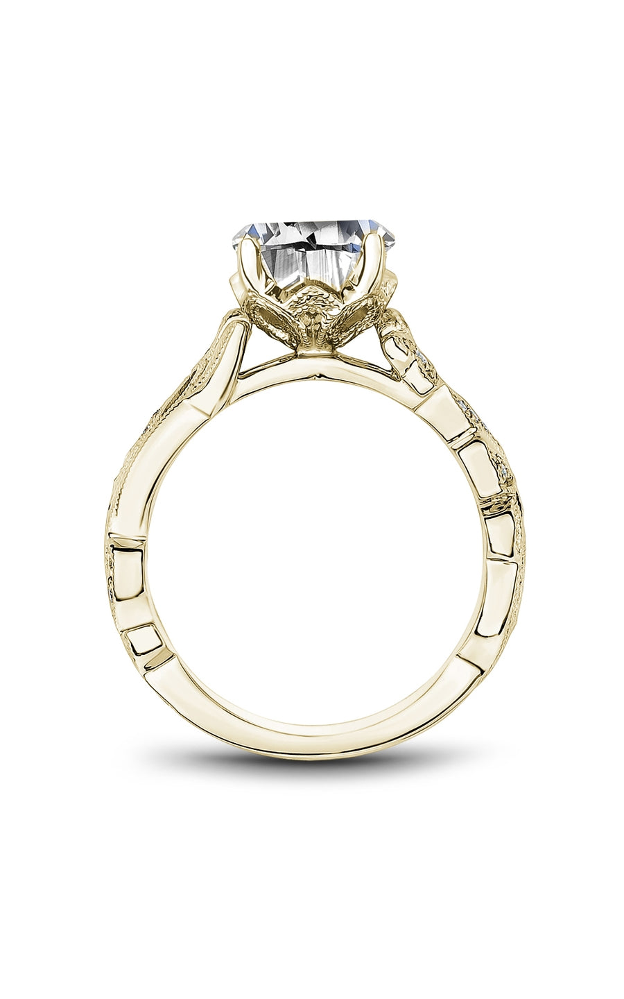 Noam Carver B356 01YA Bridal Engagement Ring - 14K White Gold Diamond Wedding Band for Women, Perfect for Proposals, Anniversaries & Romantic Occasions