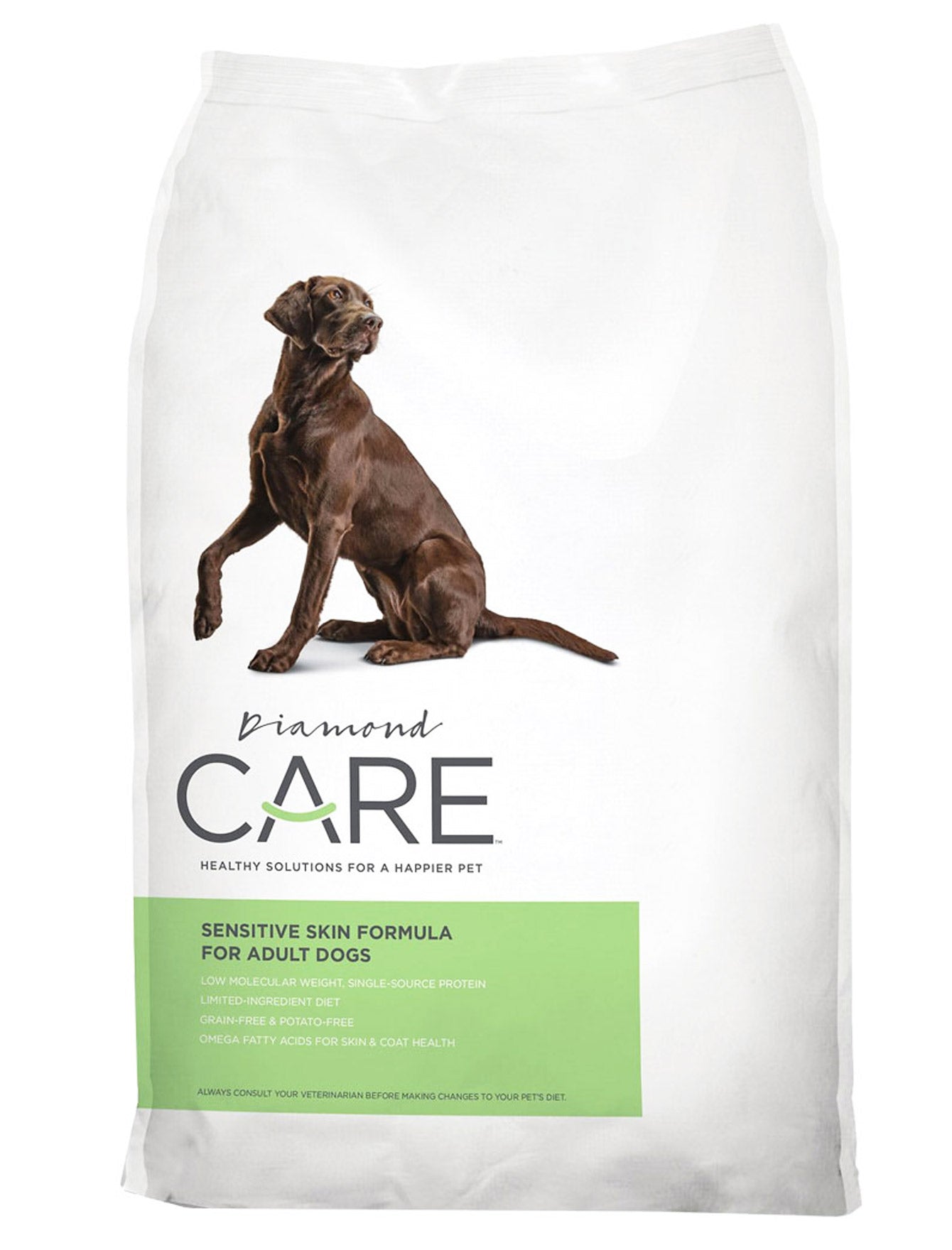 Premium Diamond Care Sensitive Skin Formula Dry Dog Food for Adult Dogs - Grain Free, Hypoallergenic (5lb & 15lb Options) | Ideal for Dogs with Allergies & Skin Irritations