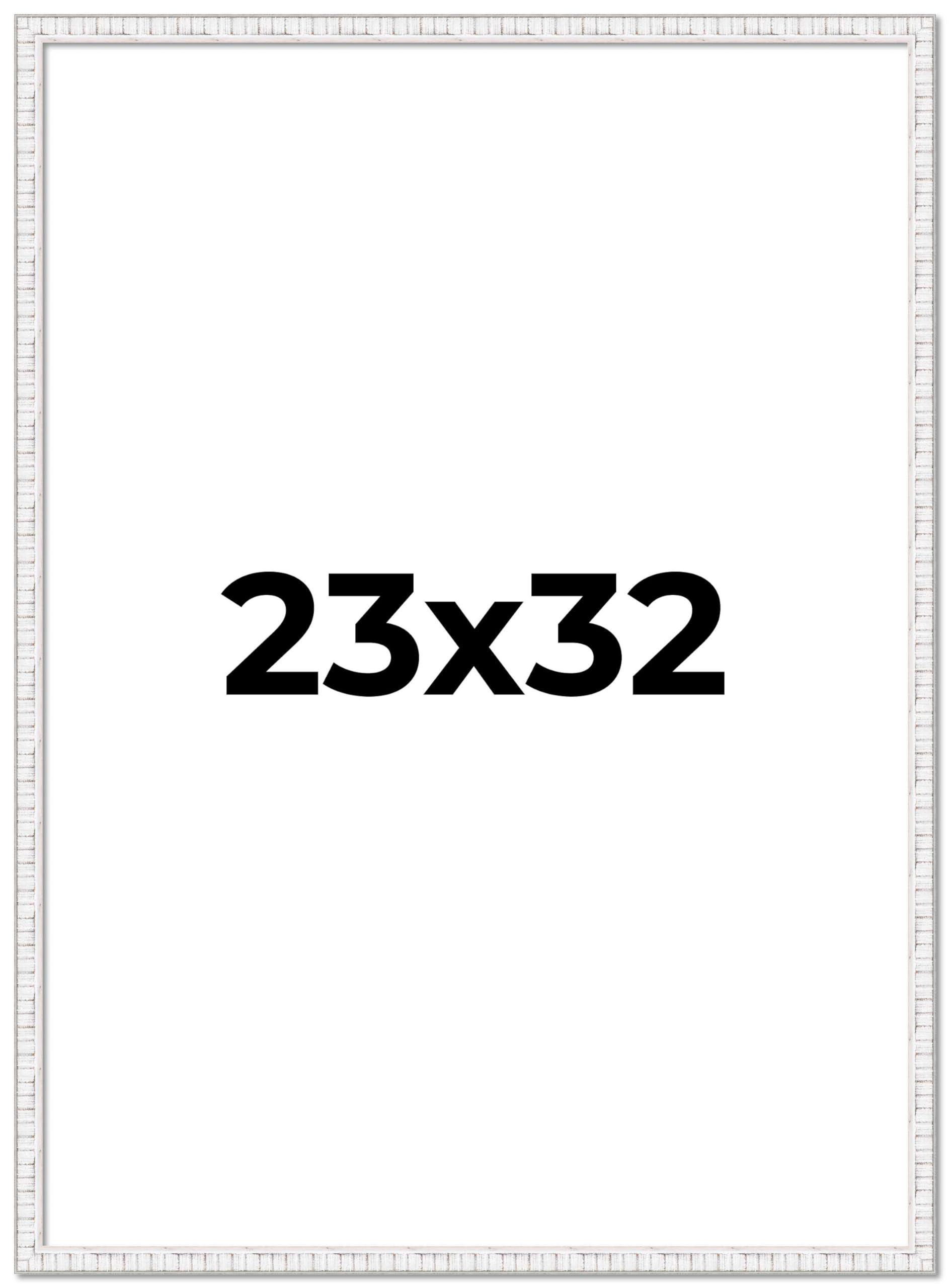 23x32 White Distressed Solid Wood Picture Frame - 0.75