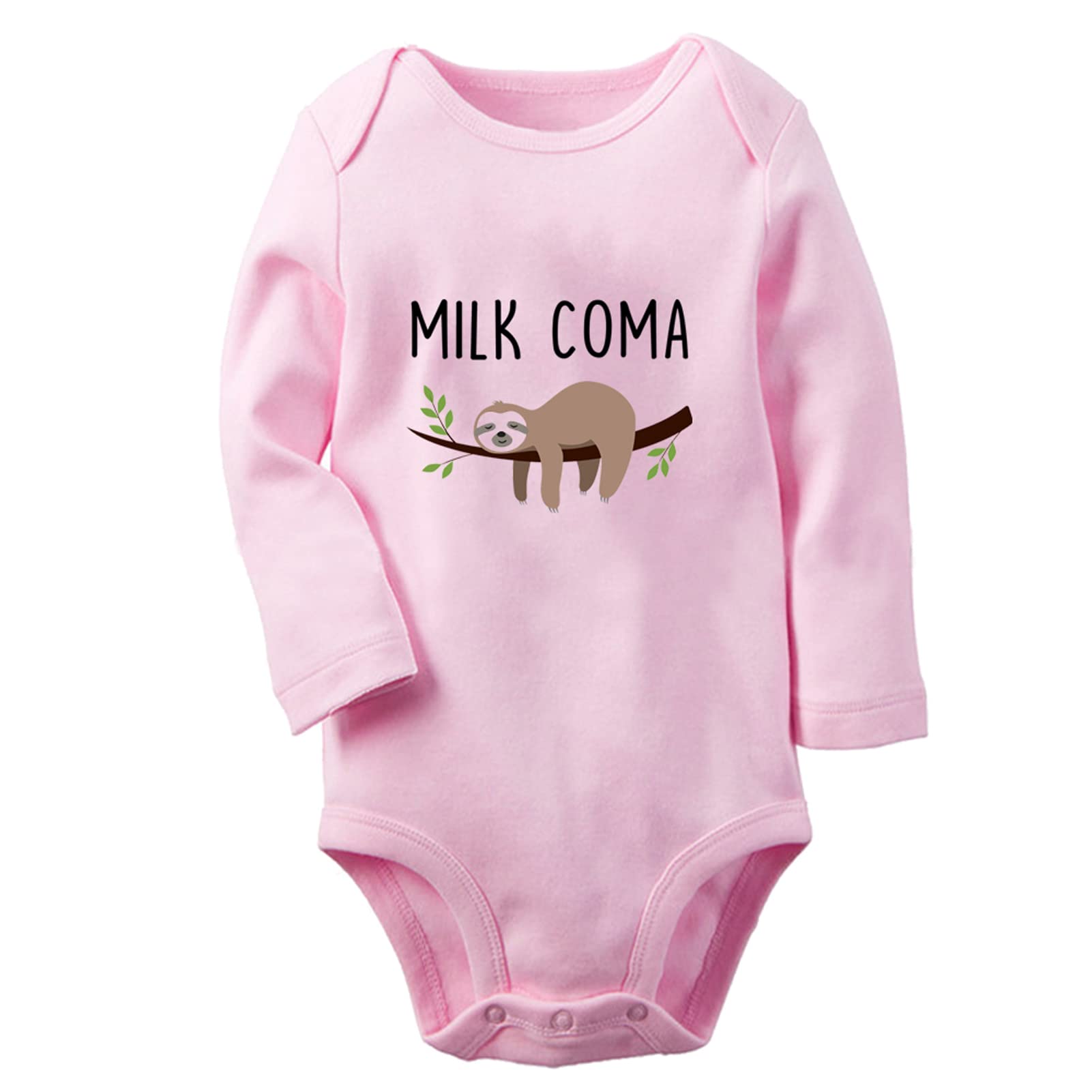 iDzn Milk Coma Funny Romper - Unisex Baby Bodysuit & Newborn Jumpsuit | Soft Cotton Infant Clothes with Cute Graphic Design | Perfect for Playtime, Photo Shoots & Everyday Outfits