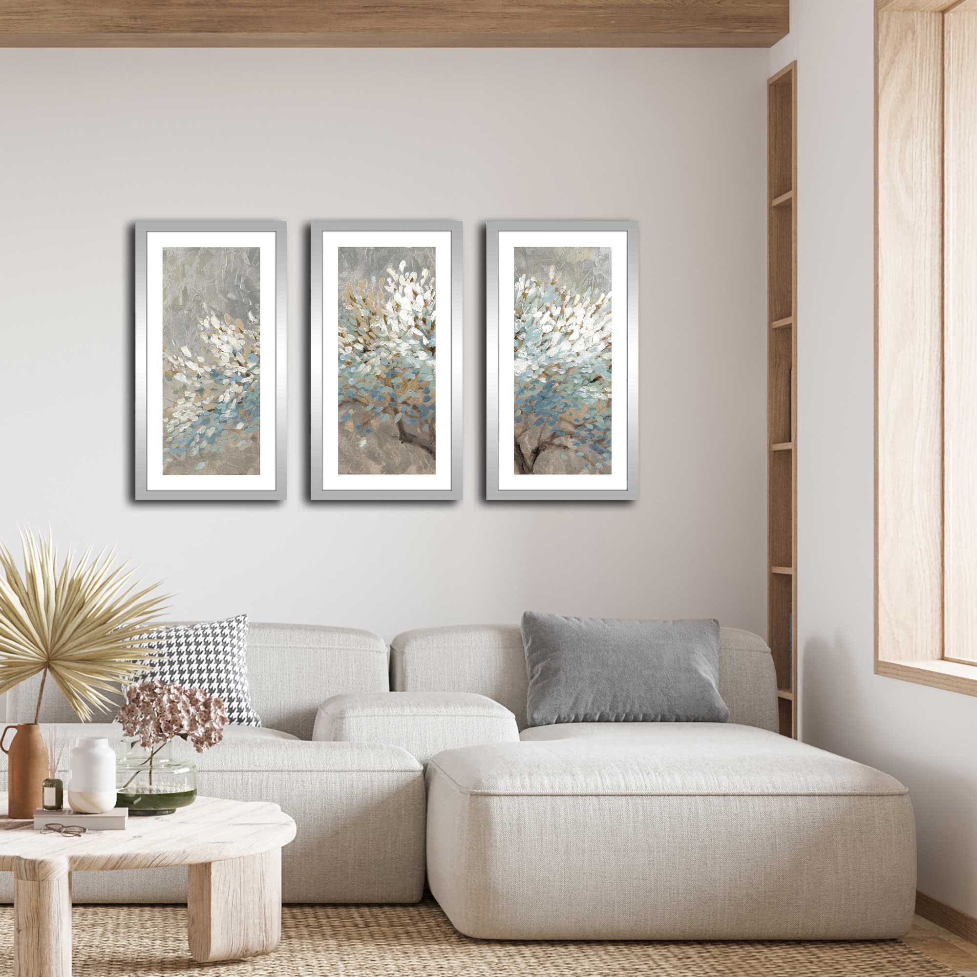 A Thousand White Lifetimes 3-Piece Canvas Wall Art Set - Modern Abstract Landscape Prints on Aluminum - Perfect for Living Room, Bedroom & Office Decor
