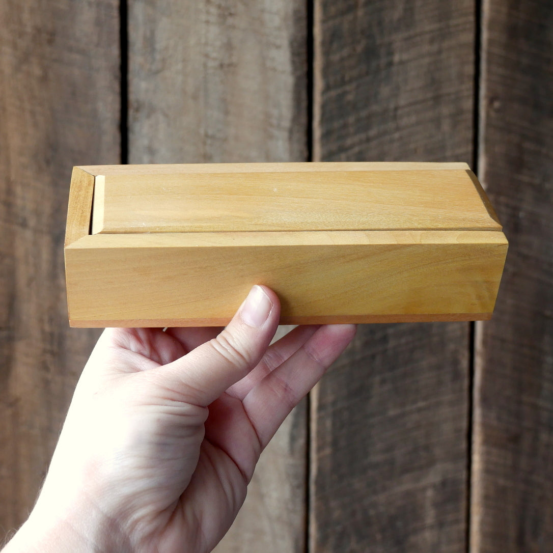 Small Plain Wooden Box - Handmade Natural Wood Storage Box for Jewelry, Keepsakes & Gifts | Perfect for Home Decor, Wedding Favors & DIY Craft Projects
