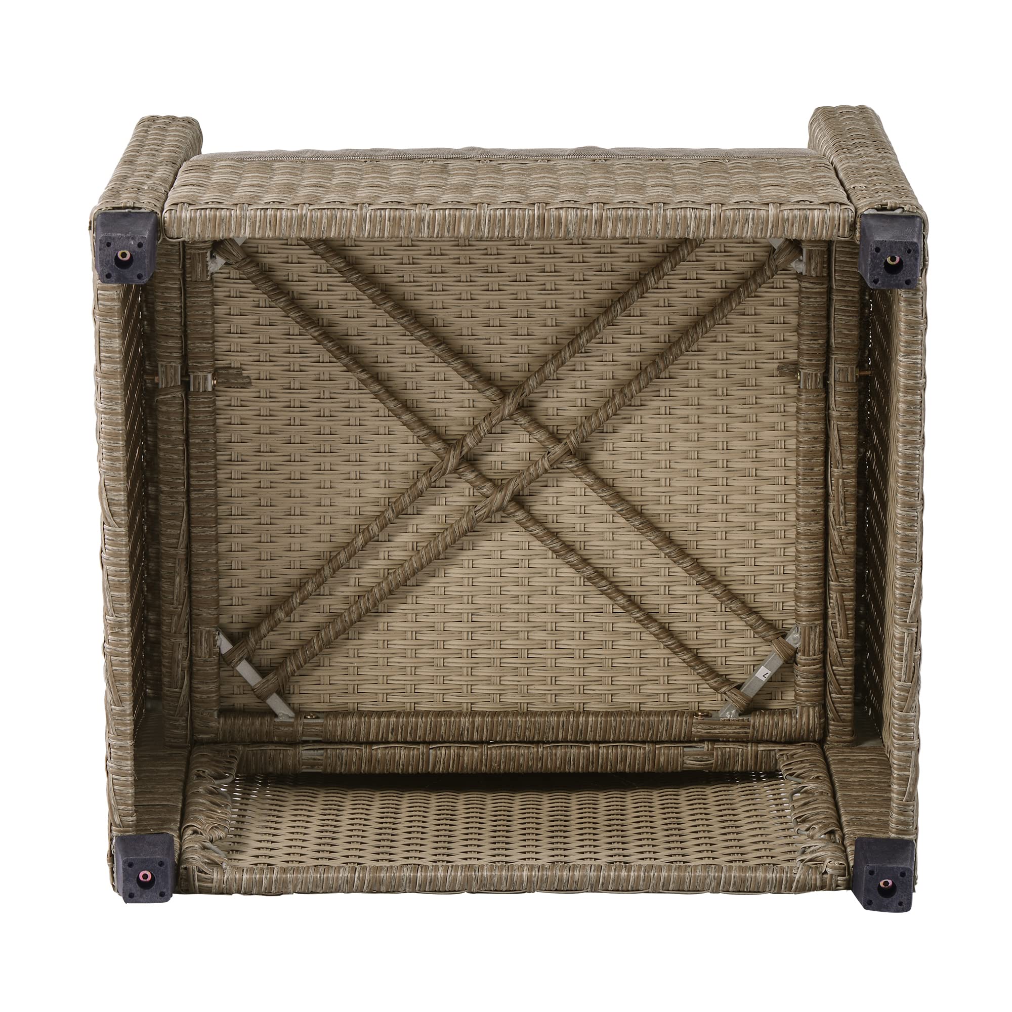4-Piece Outdoor Patio Furniture Set - Wicker Rattan Sectional Sofa with Cushions for Garden, Poolside & Backyard Relaxation
