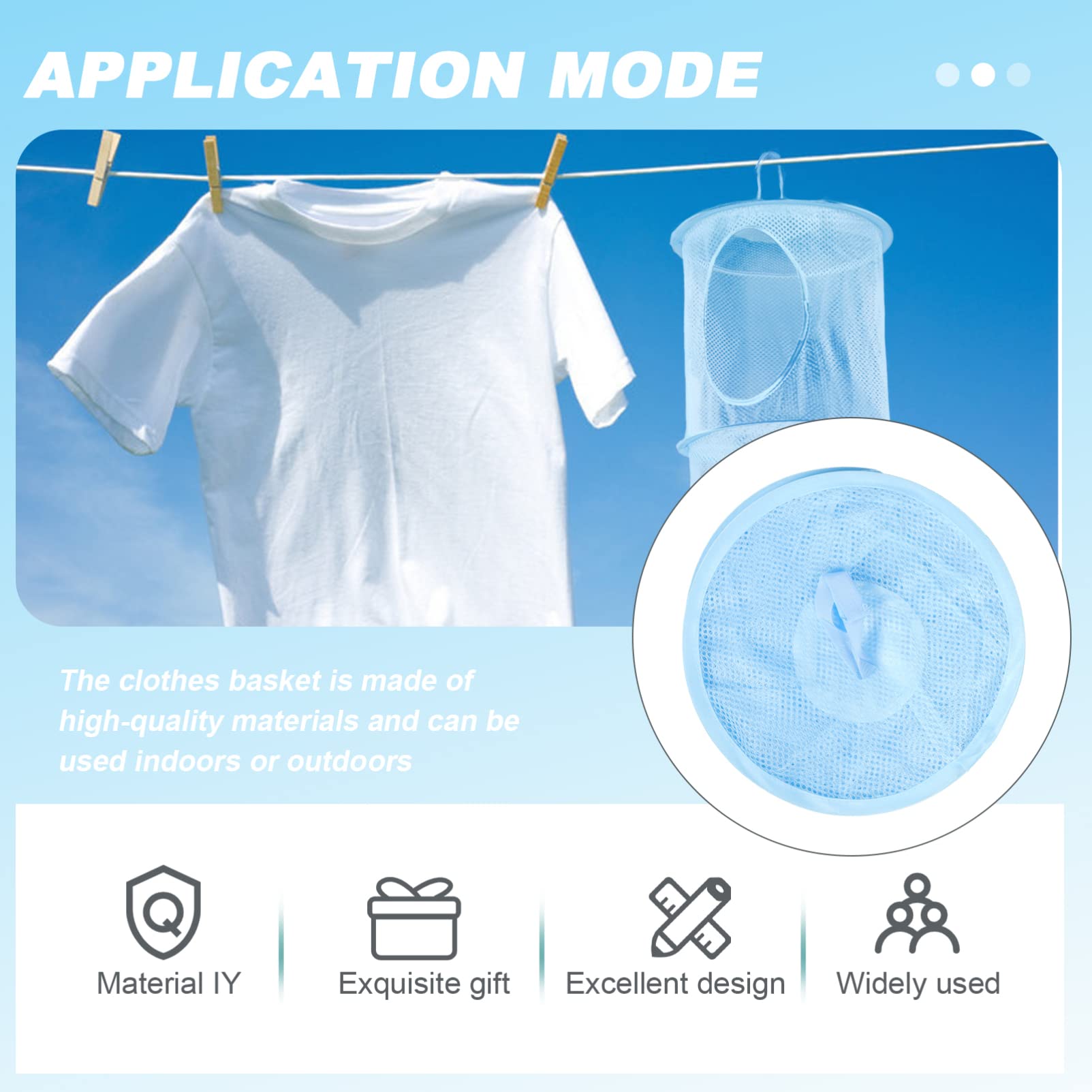 Foldable Hanging Basket - Portable Clothes Drying Rack for Underwear, Socks, Shoes & Sweaters | Space-Saving Laundry Organizer for Small Spaces, Apartments & Travel | Breathable Polyester Mesh Drying Net