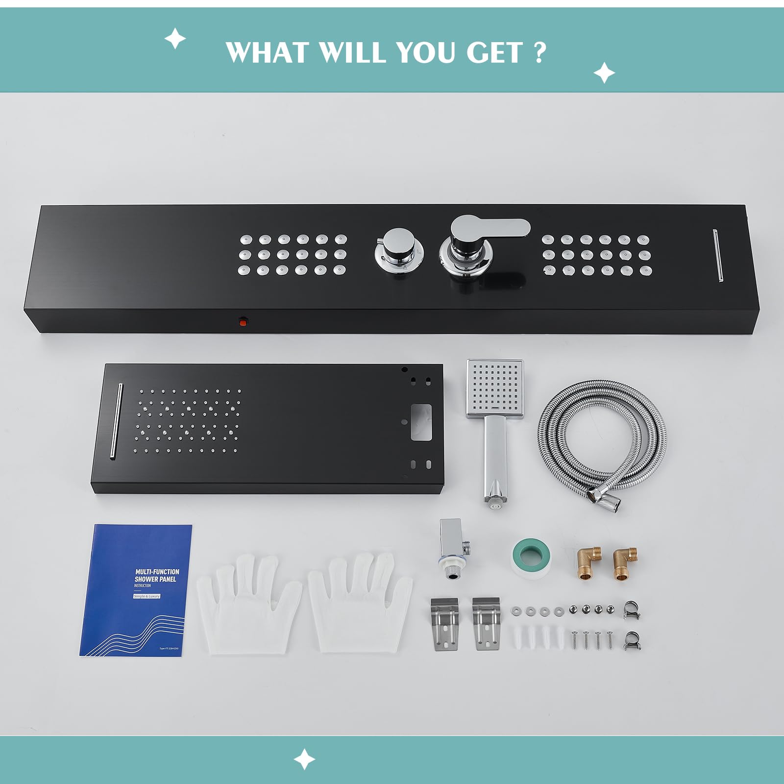 Premium 5-in-1 LED Shower Panel Tower System with Rainfall Shower Head, Body Jets & Handheld Spray - High Pressure Stainless Steel Shower Column for Spa-Like Bathroom Experience | Perfect for Master Bathrooms & Luxury Home Renovations
