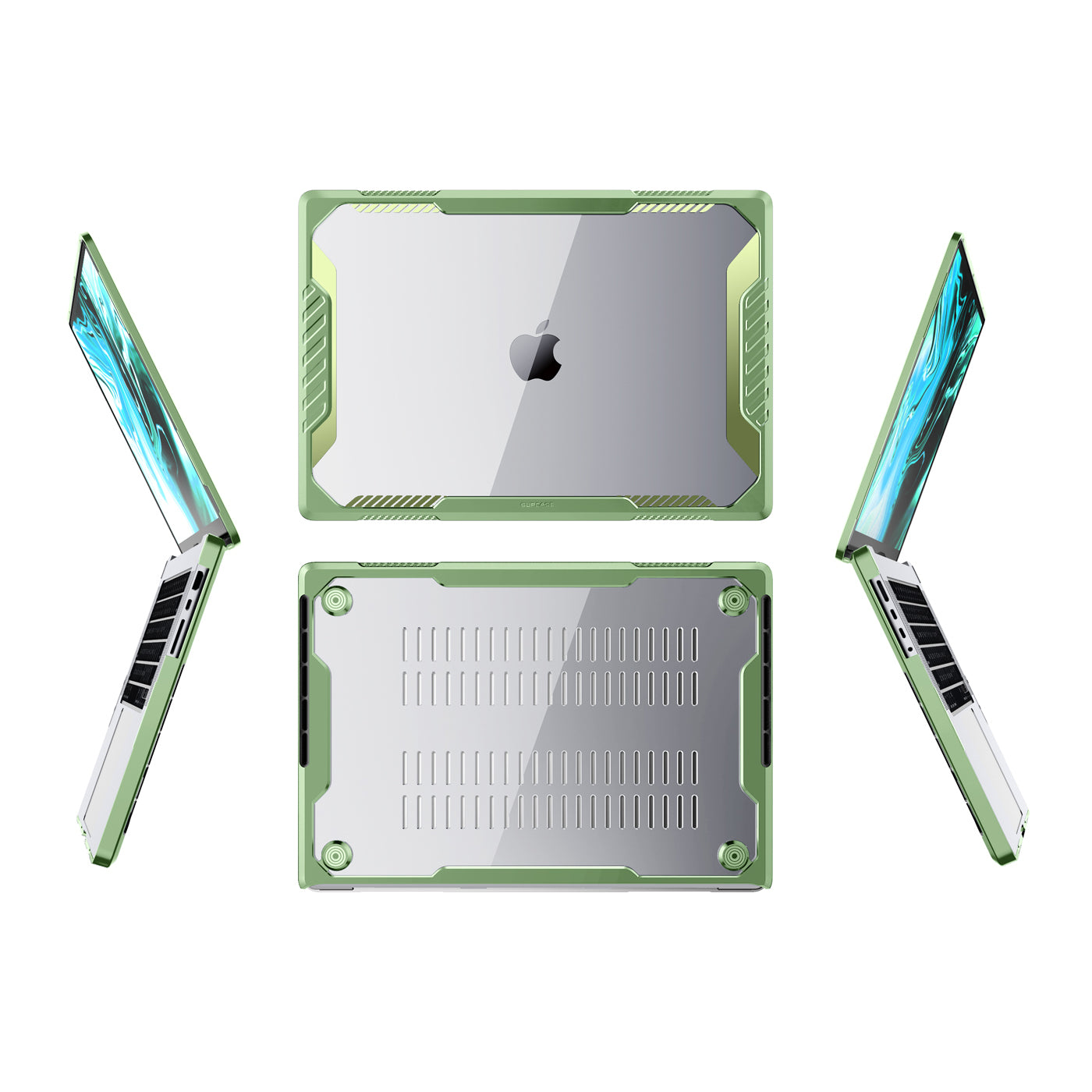 MacBook Pro 14 inch (2021/2023) Protective Case - Unicorn Beetle Series in Green | Shockproof & Scratch-Resistant Cover for Work, Travel & Daily Use