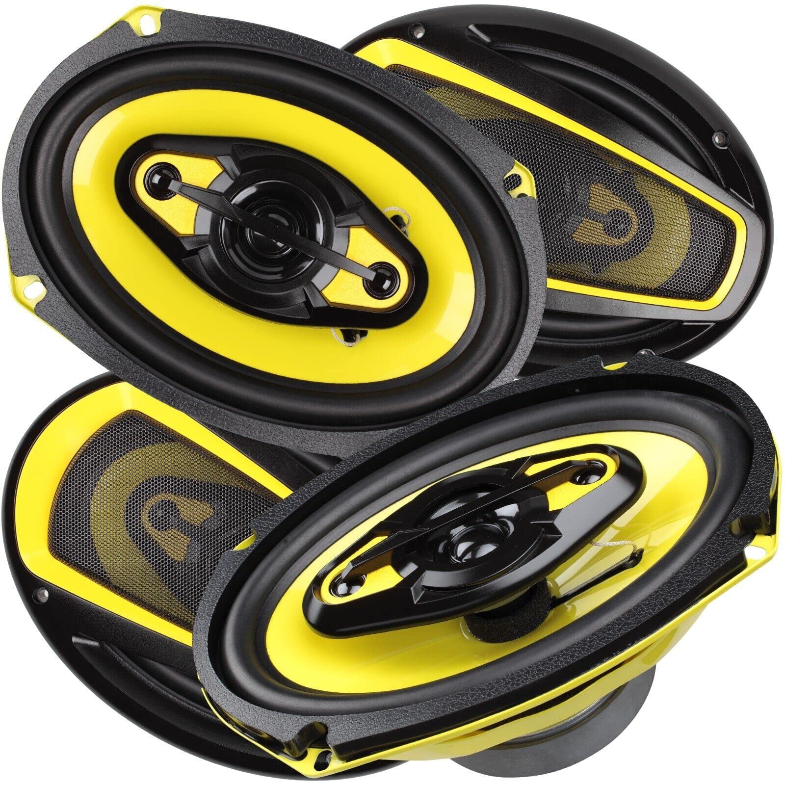AUDIOTEK 2400W 6X9-Inch 4-Way Car Audio Coaxial Speakers System - 2 Pairs for Superior Sound Quality | Perfect for Car Upgrades, Truck Stereo Systems & Home Audio Installations
