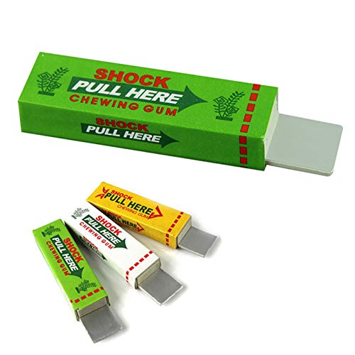 Electric Shock Prank Toy - Funny Fake Chewing Gum Gag Gift for Jokes & Tricks - Novelty Stress Relief Toy for Office Pranks, Party Gags and Practical Jokes