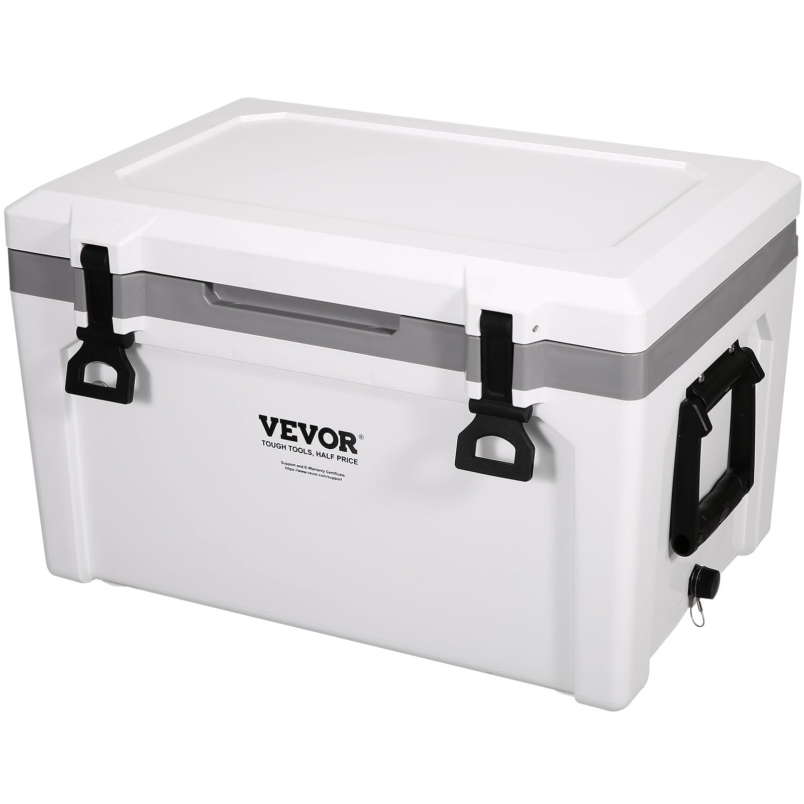 VEVOR 52 Quart Insulated Portable Cooler - Heavy Duty Ice Chest for Camping, Beach, Picnics & Outdoor Adventures | Holds 50 Cans with 6-Day Ice Retention | Perfect for Tailgating, Fishing Trips & Road Trips